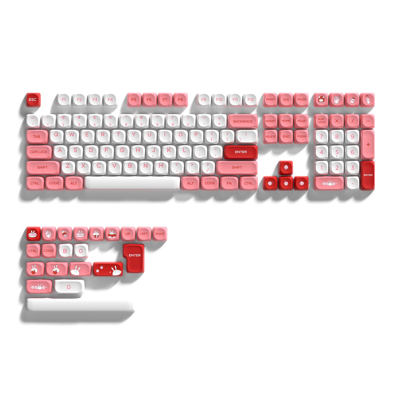 Womier Pink Theme MOA Profile Dye-Sublimation PBT Keycap Set