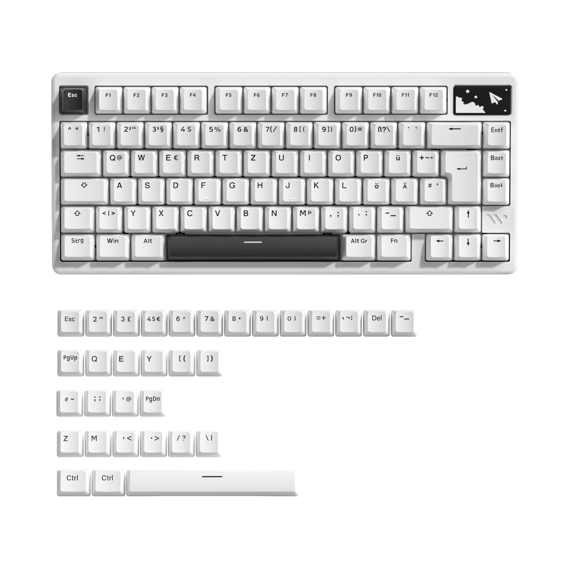 Womier SK71 Pro 75% VIA Support Wireless Aluminum Mechanical Keyboard