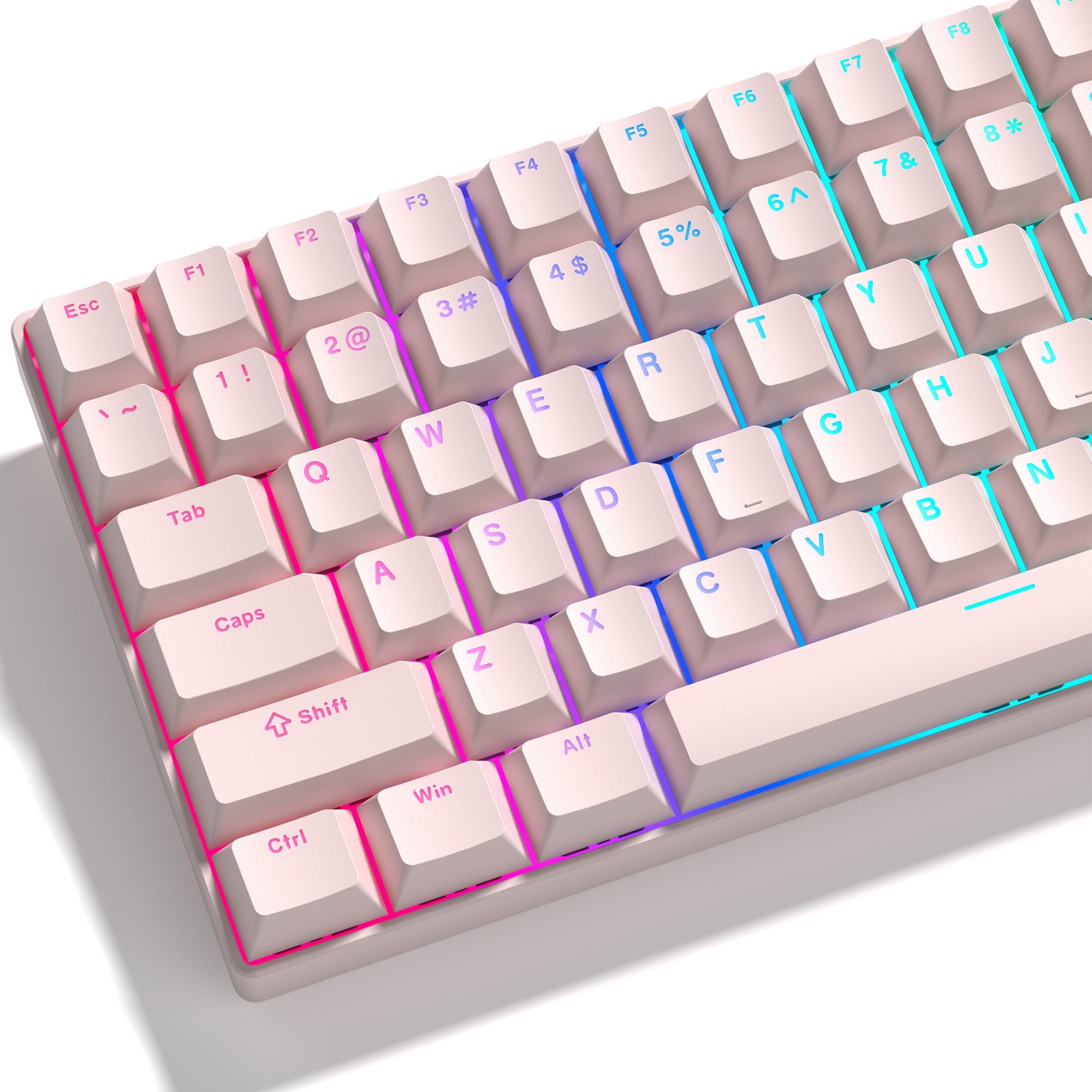 Womier Cherry Profile Single-Color Shine-Through PBT 124-Key Keycaps