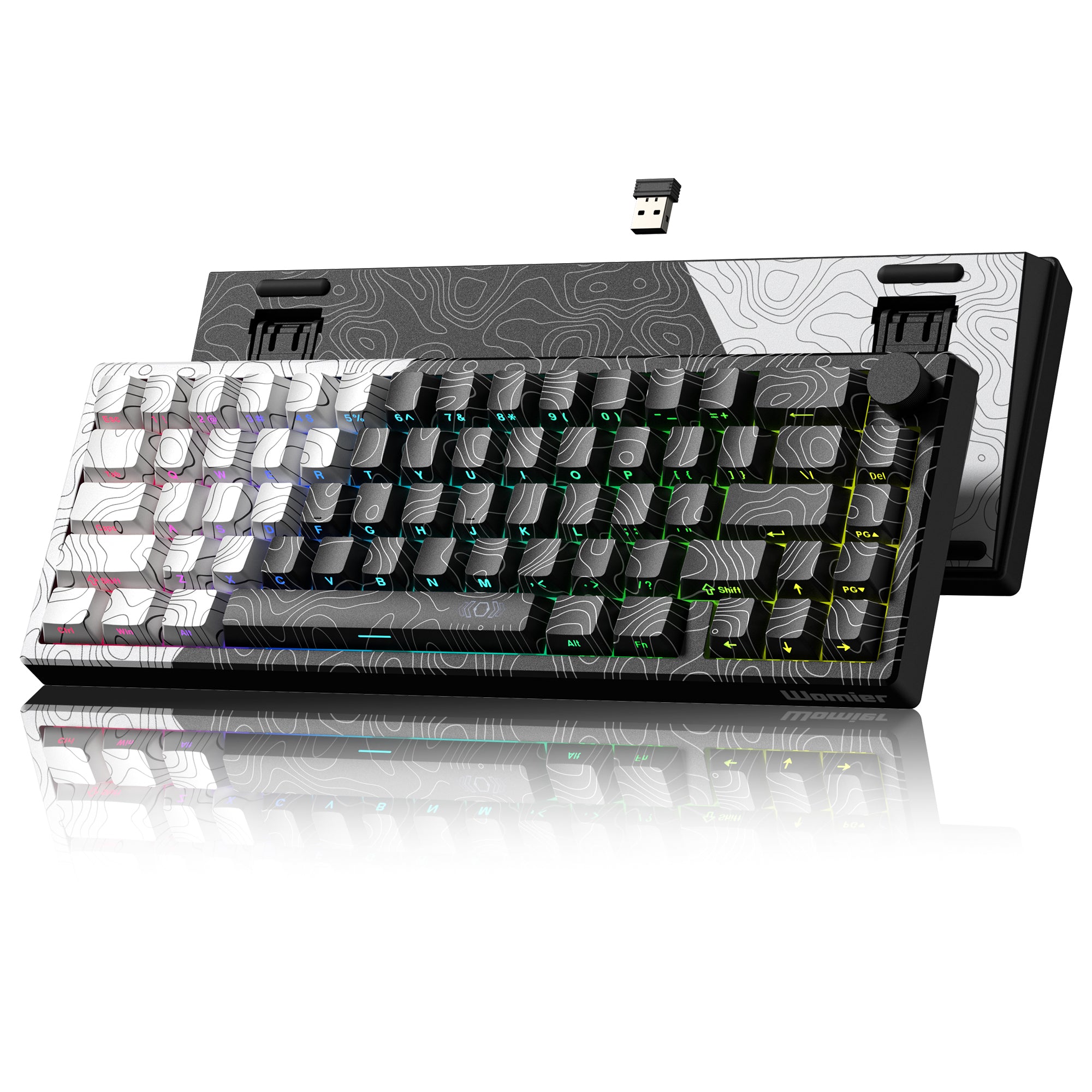 Womier Q61 V2 VIA Support 65% Wireless Mechanical Keyboard with Knob