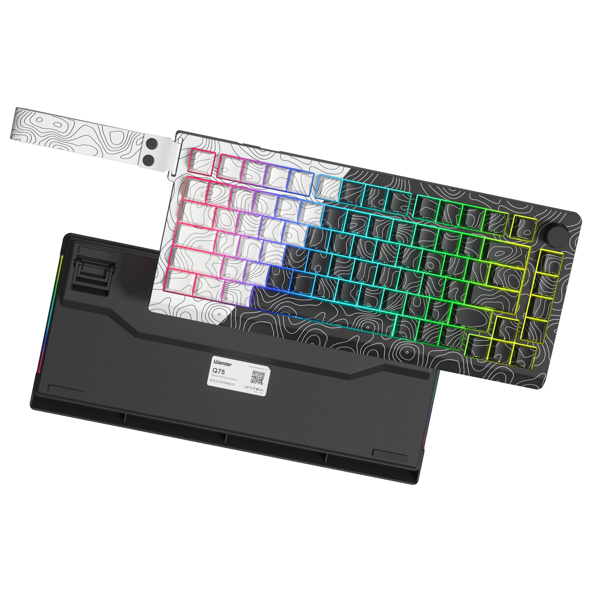 Womier Q75 75% VIA Support Gasket Mounted Wireless Keyboard with Knob