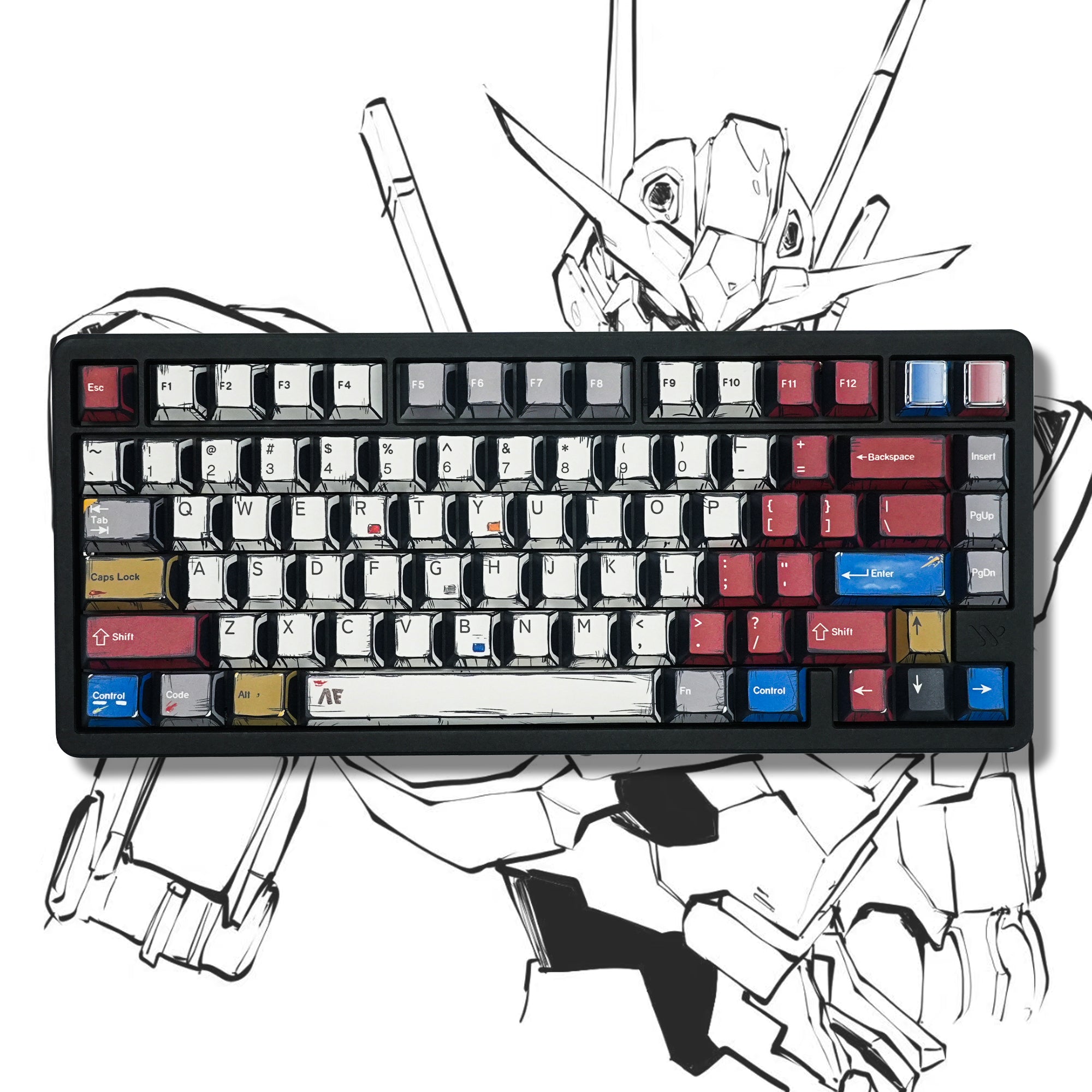 Womier Comics Cherry Profile Dye Sublimation PBT Keycap Set (141-Key)