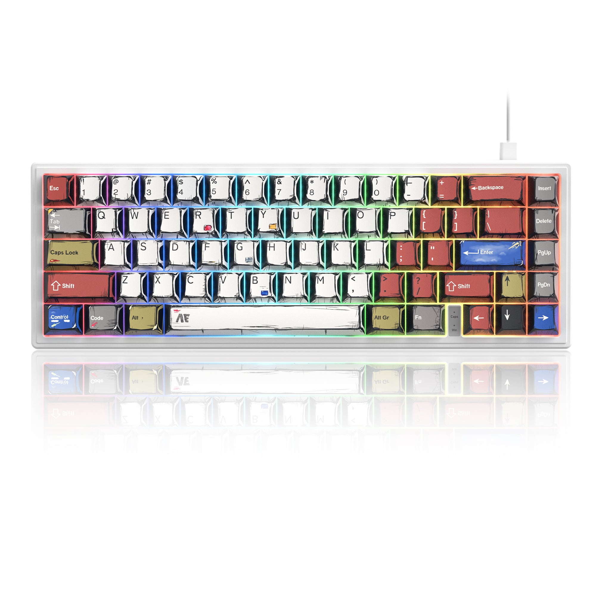 Womier M68 HE V2 65% Themed Hall Effect Wired Gaming Keyboard