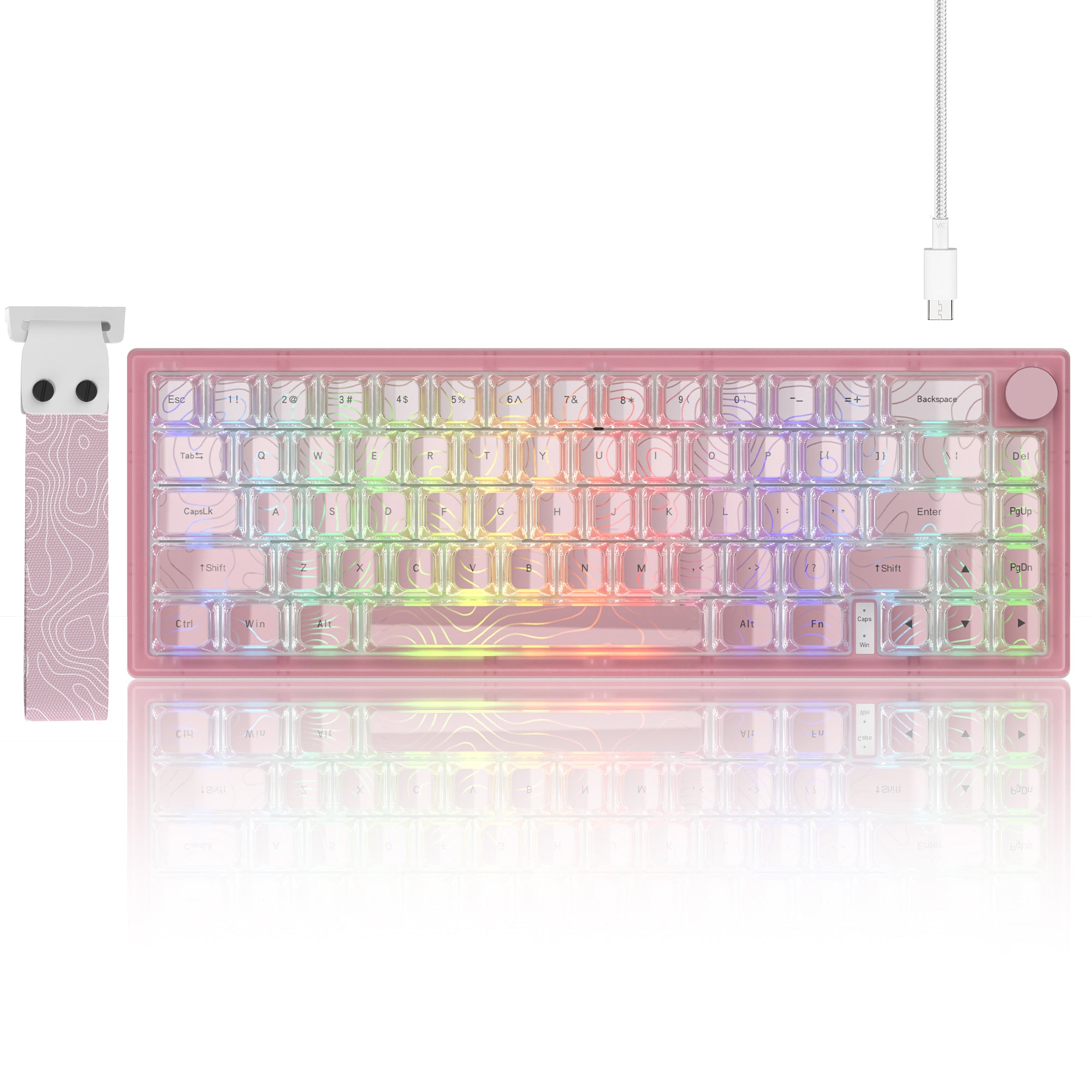 Womier VK66 Pro VIA Support 66-Key Gasket Mechanical Keyboard with Knob