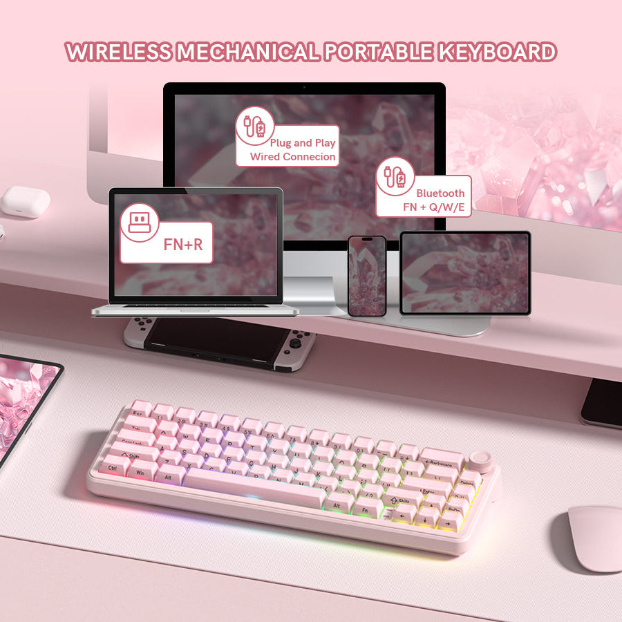 Womier L65 65% Gaming Mechanical Keyboard Wireless with Knob - Womier Keyboard