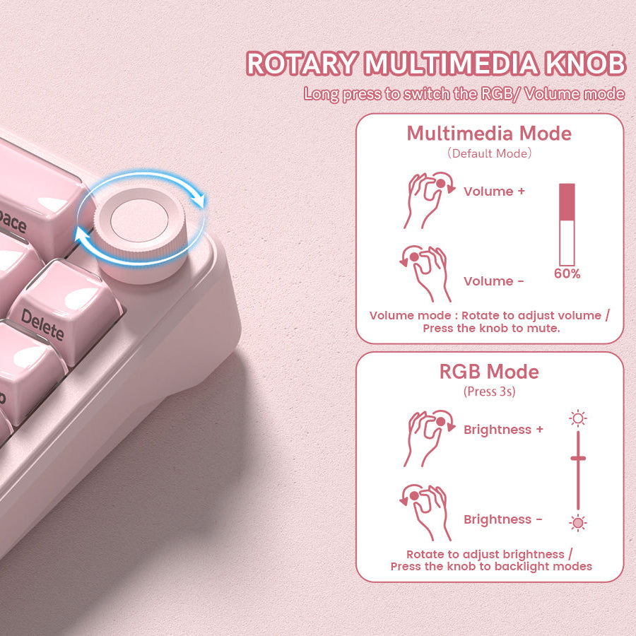 Womier L65 65% Gaming Mechanical Keyboard Wireless with Knob - Womier Keyboard