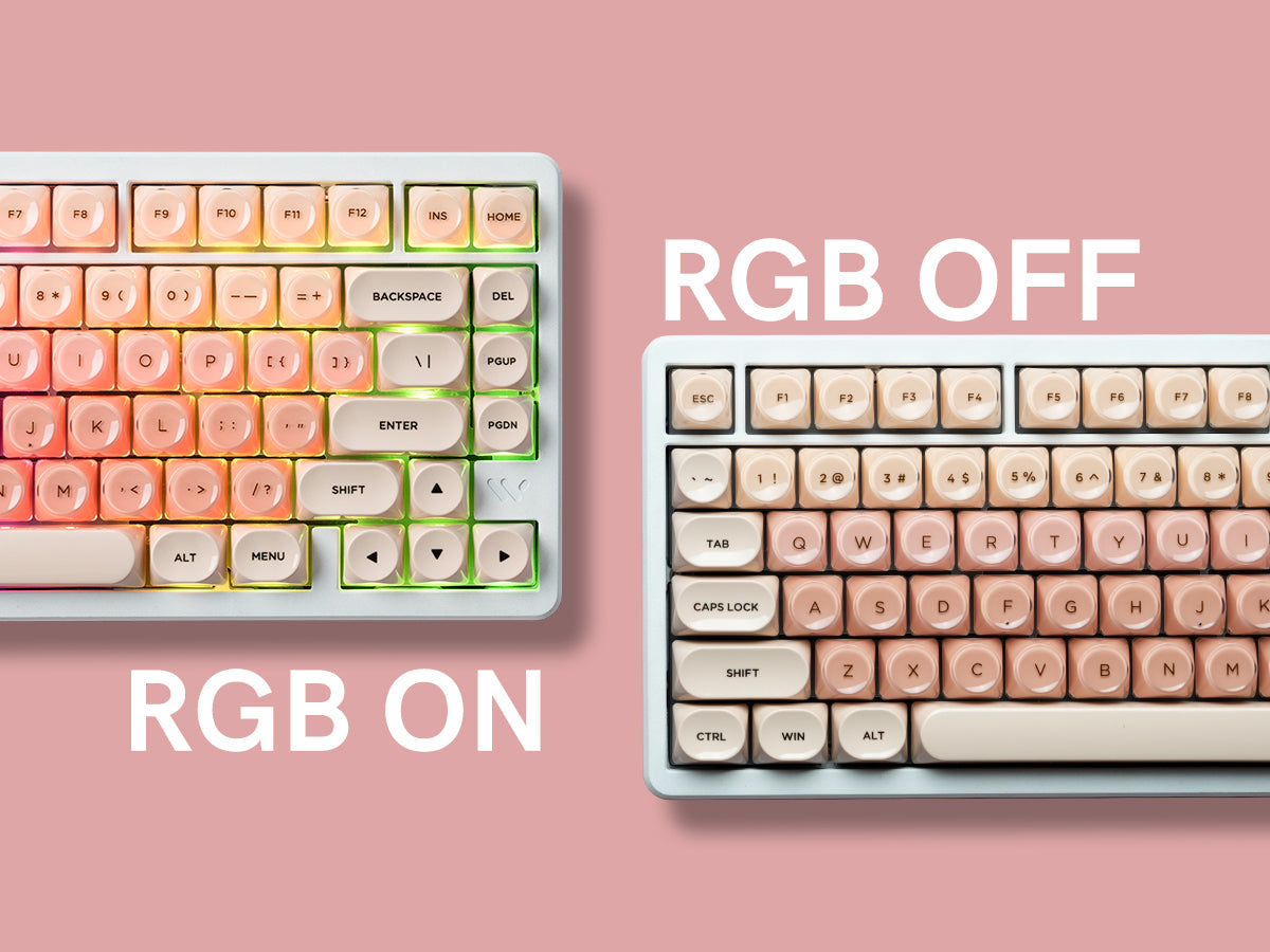 Womier Pink MOA Profile Dye-Sublimation PBT Keycap Set