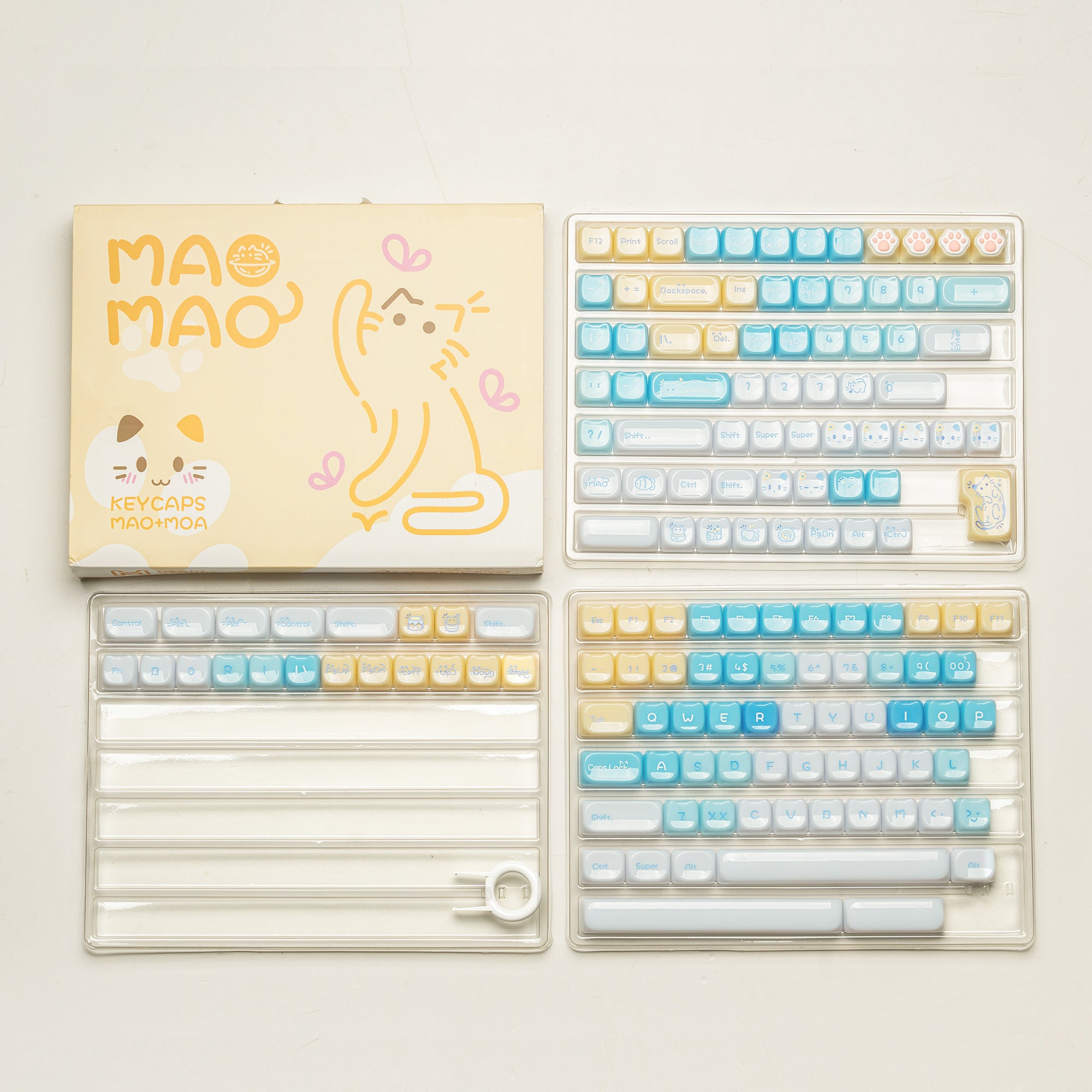 Womier Kittens Themed MOA+MAO Profile PC Keycap Set