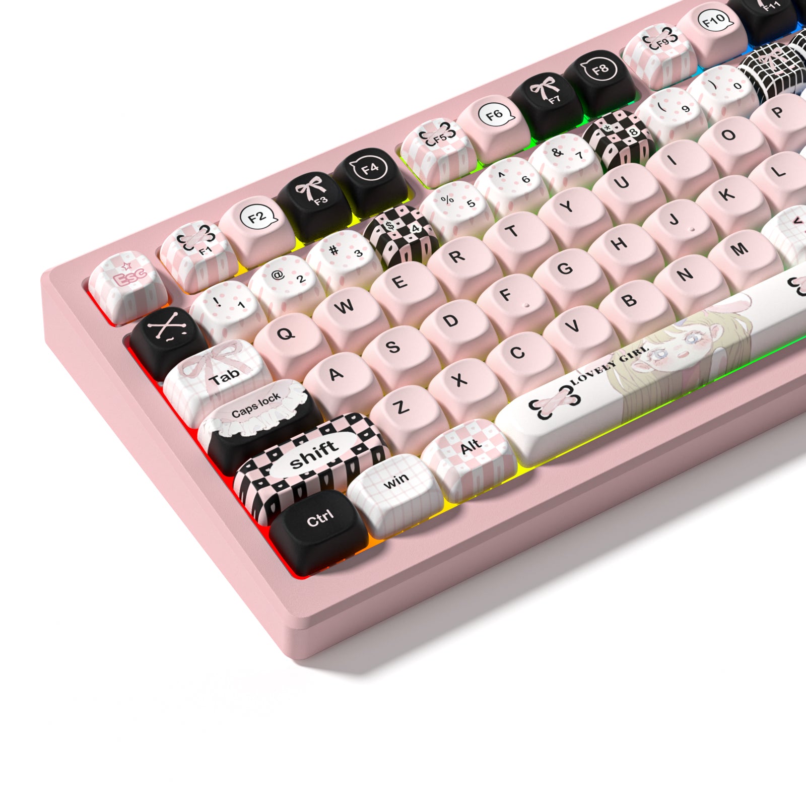 Womier Plaid Girl MOA Profile Dye-Sublimation PBT Keycap Set