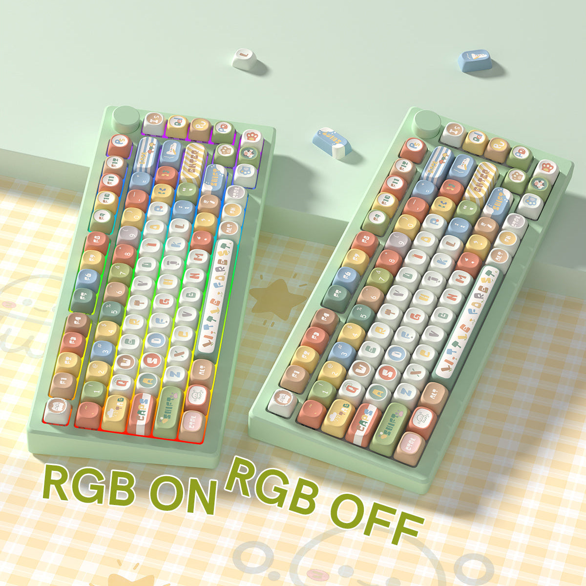 Womier Forest Animals MOA Profile Dye-Sublimation PBT Keycap Set