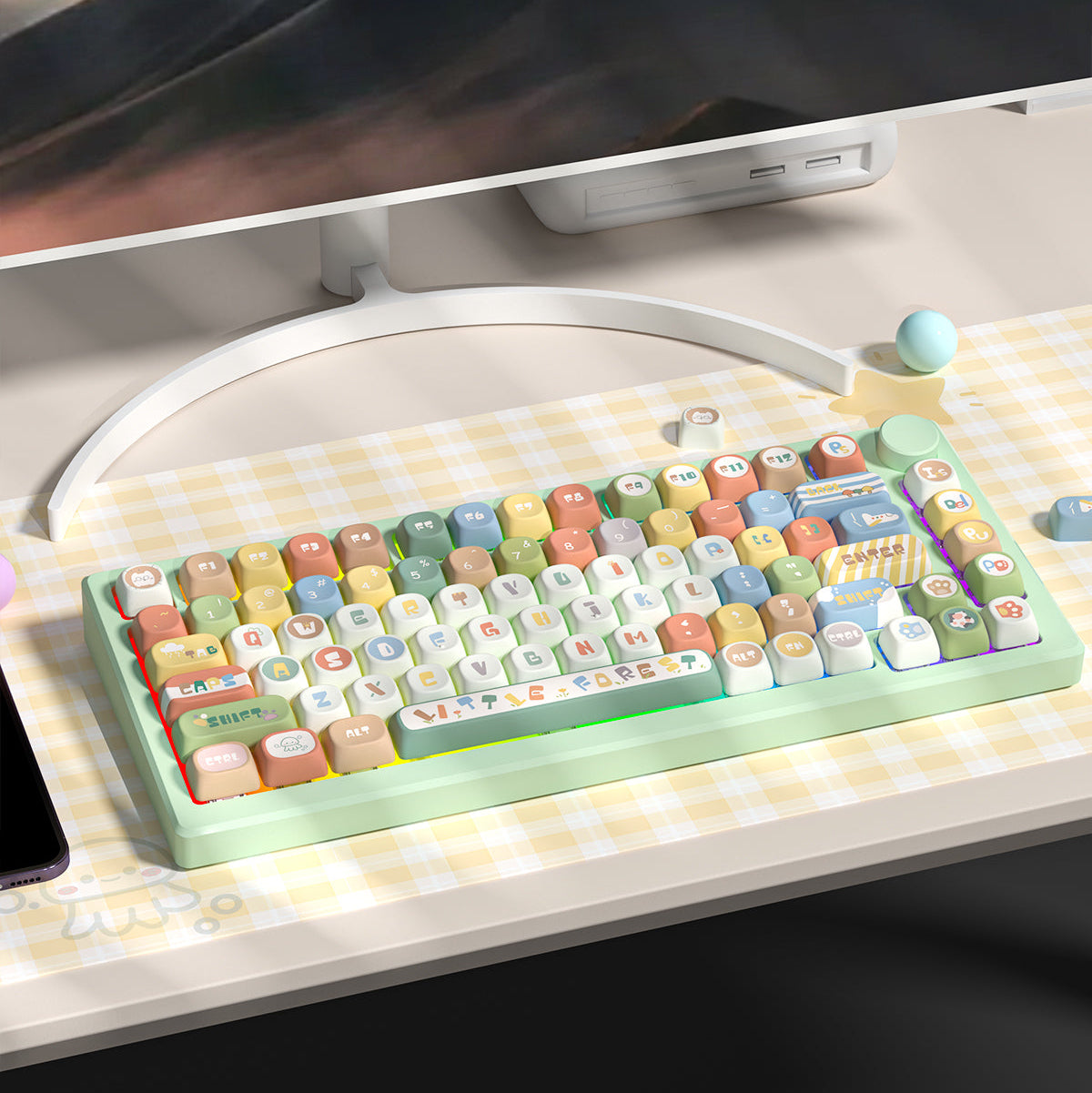 Womier Forest Animals MOA Profile Dye-Sublimation PBT Keycap Set