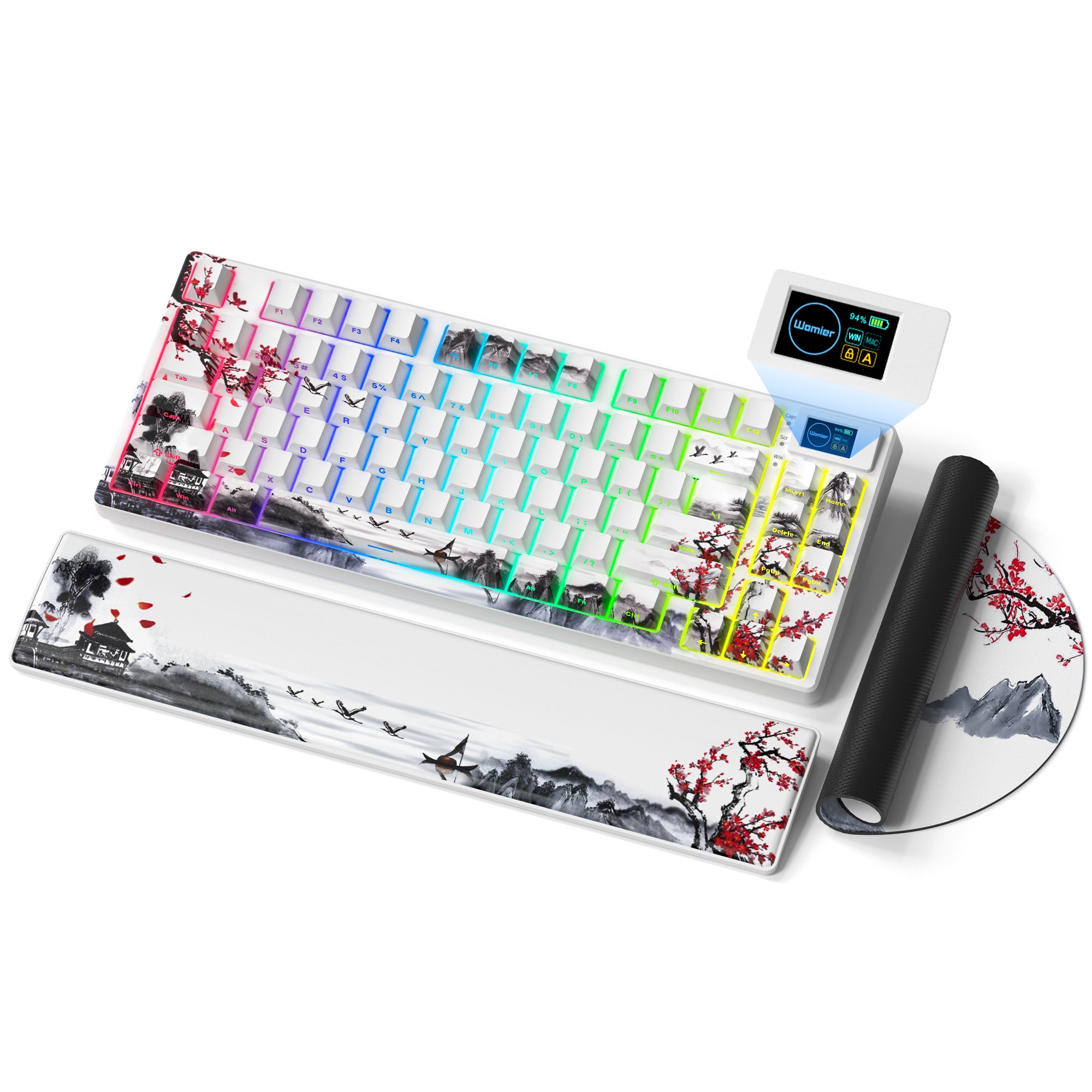 WomierSK80PROThemed75%WirelessKeyboardwithMultimediaDisplay