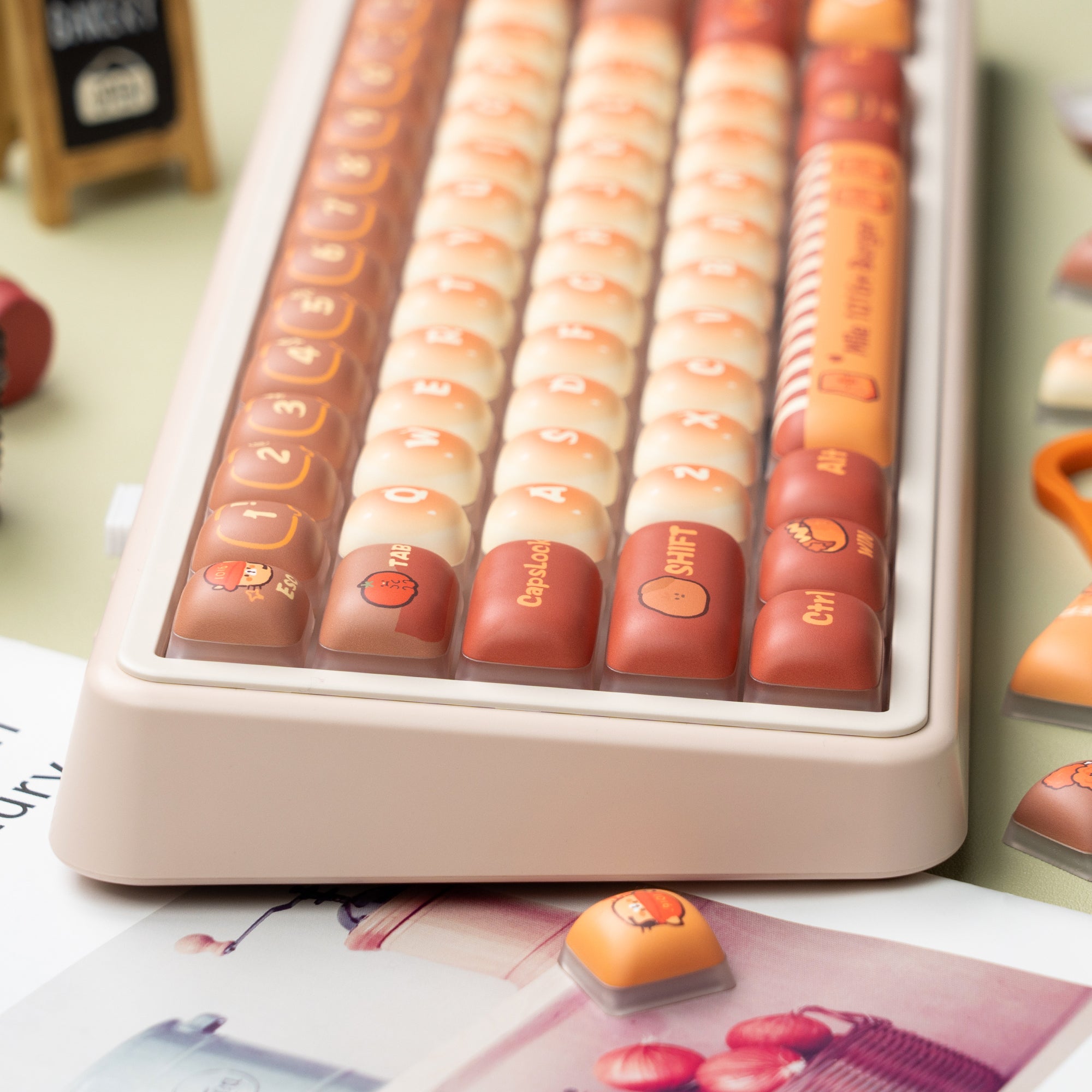 Womier Pudding Bun MOG Profile Dye-Sublimation PBT Keycap Set