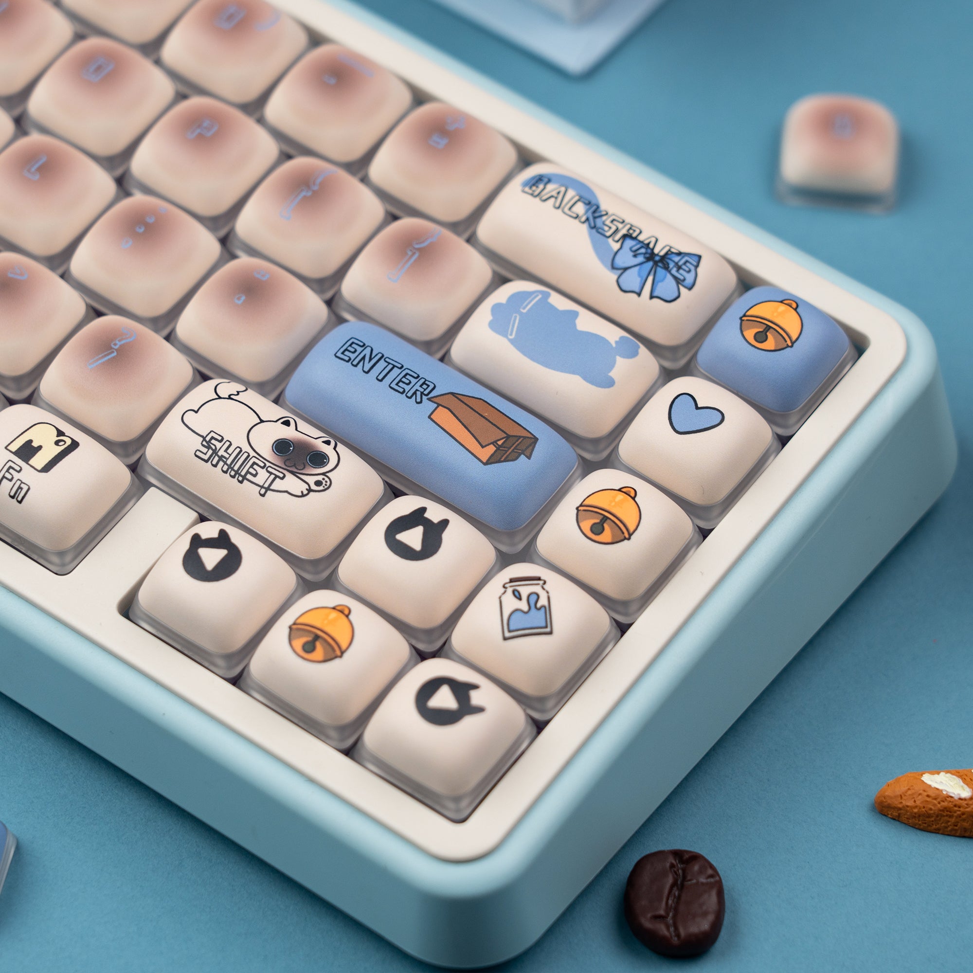 Womier Pudding Bun MOG Profile Dye-Sublimation PBT Keycap Set