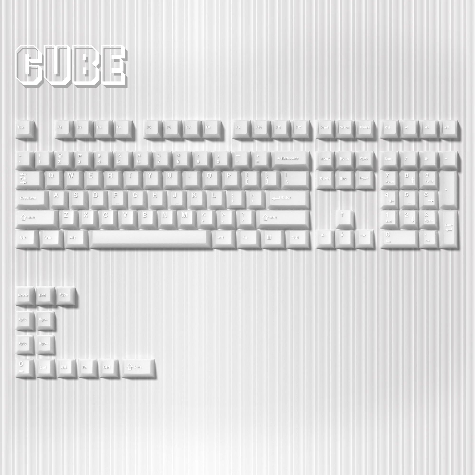 Womier Cube Double-Shot Cherry Profile PBT Keycap Set (4 Colorways)