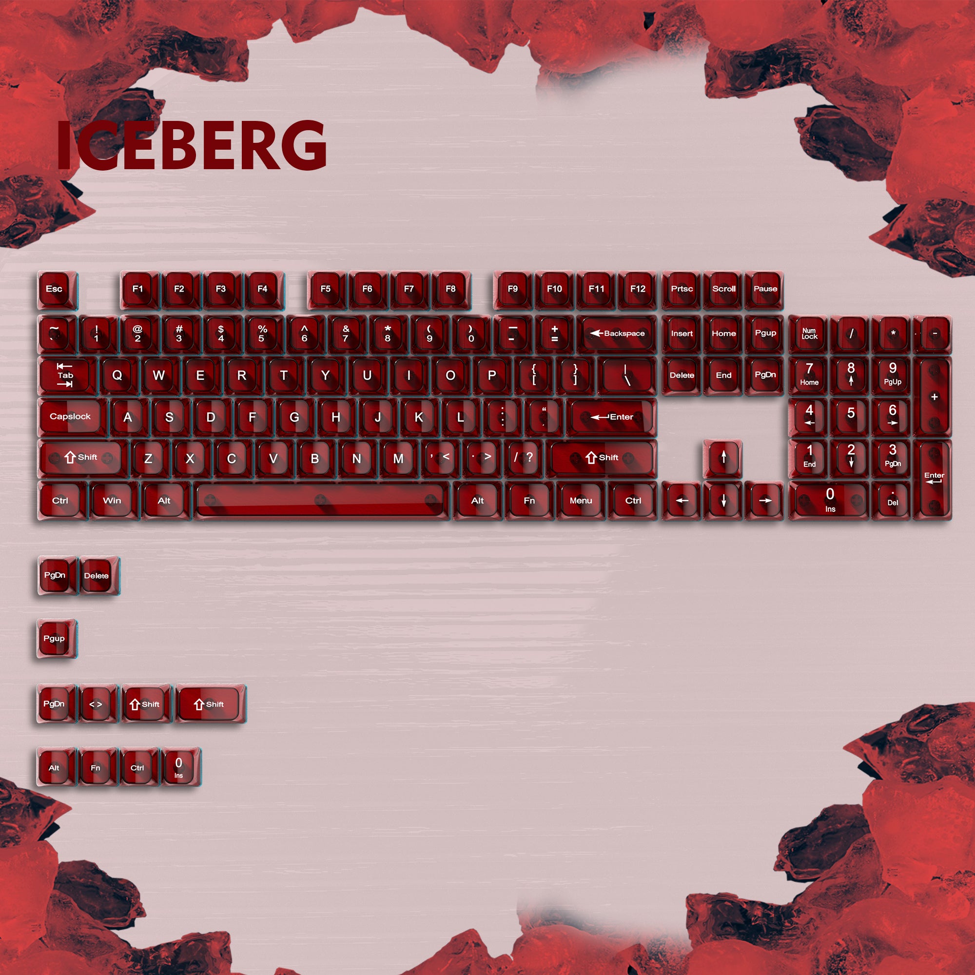 Womier Iceberg 115-Key MDA Profile Transparent PC Keycap Set