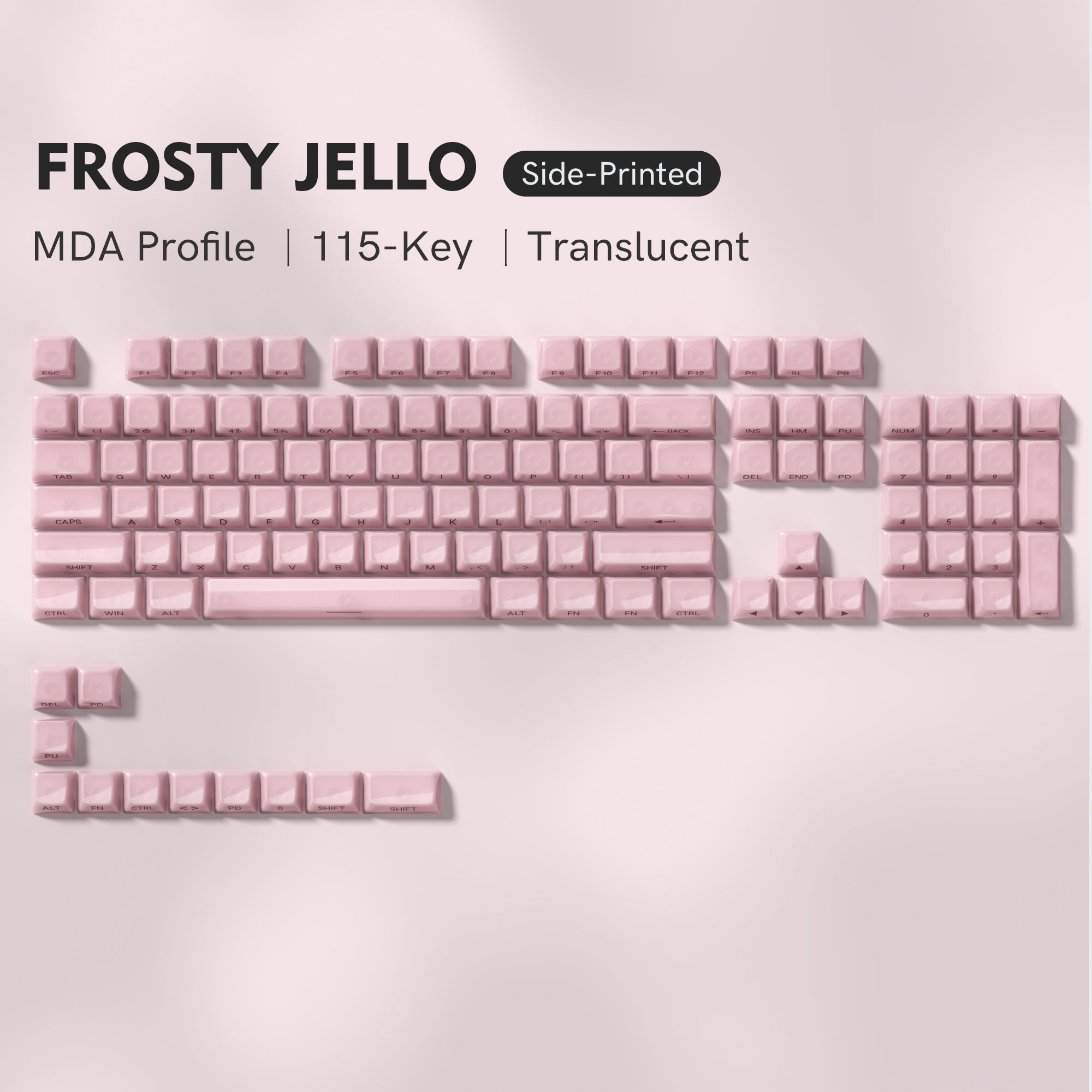 Womier Frosty Jello 115-Key MDA Profile Translucent PC Keycap Set