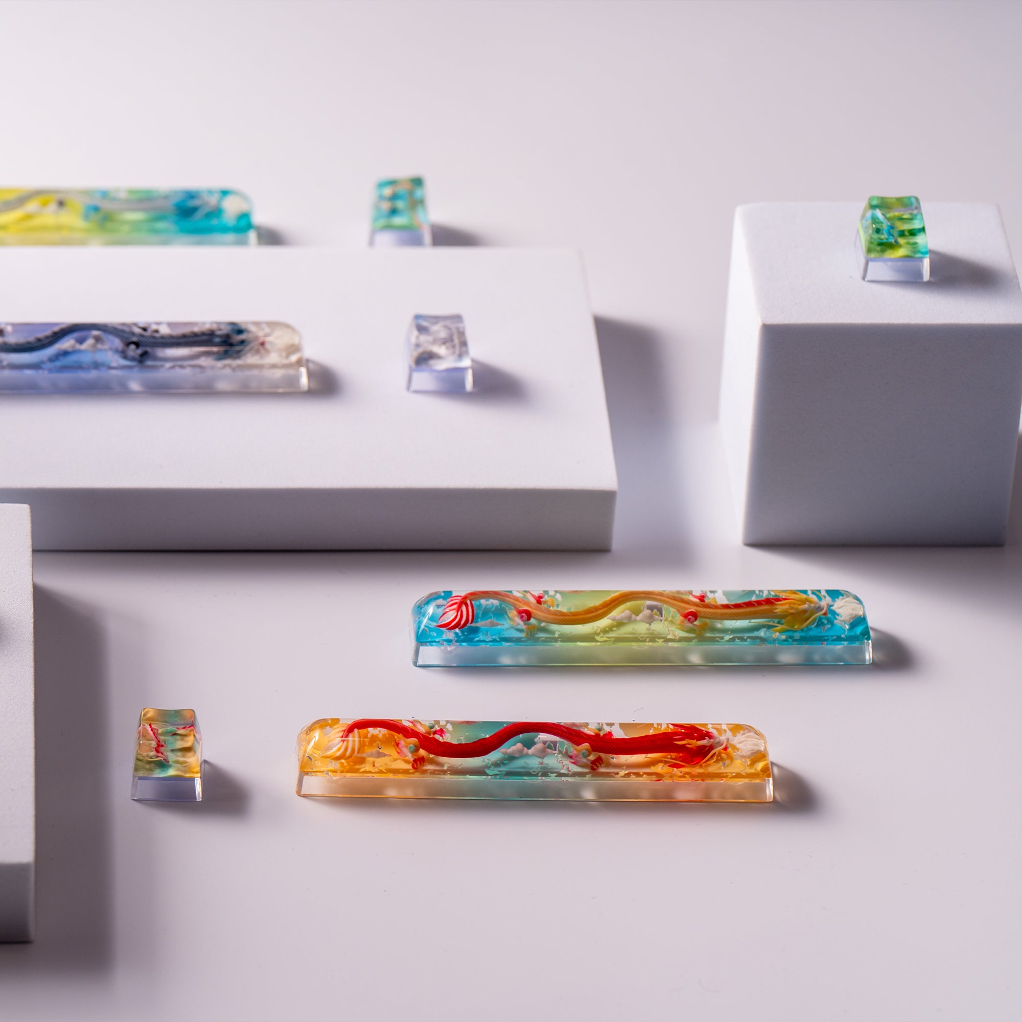 Womier Auspicious Dragon Artisan Resin Keycaps (5 Colorways)