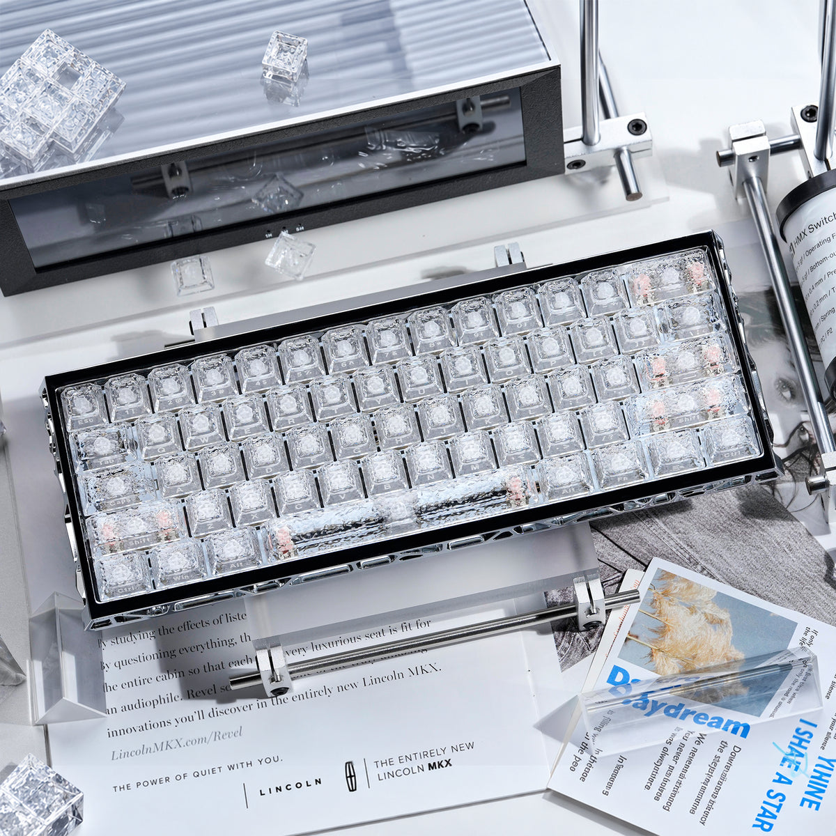 Womier Ripple Clear PC Side-Printed Keycaps  126 Keys