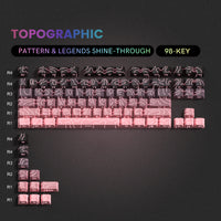 Womier Topographic Series Cherry Profile Side-Printed Shine-Through Keycap Set