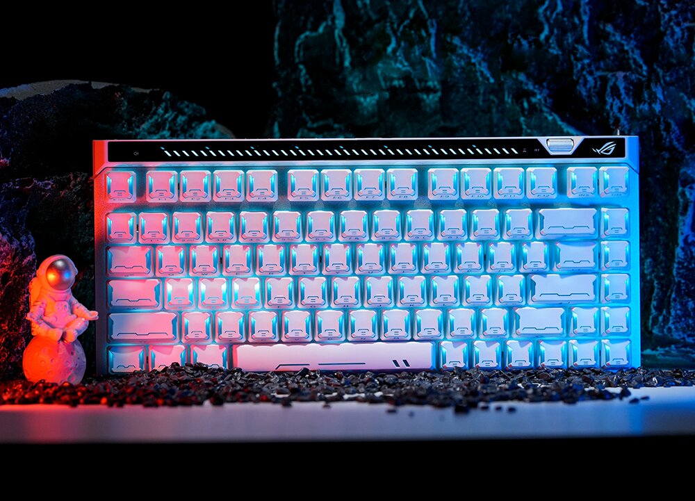 Womier Star Prism White-Blue Cherry Profile Shine-Through Keycap Set (136-Key)