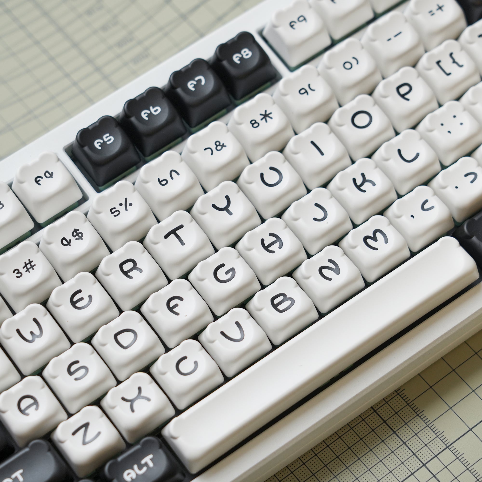 Womier Panda Bear 122-Key KDA Profile Double-Shot PBT Keycap Set