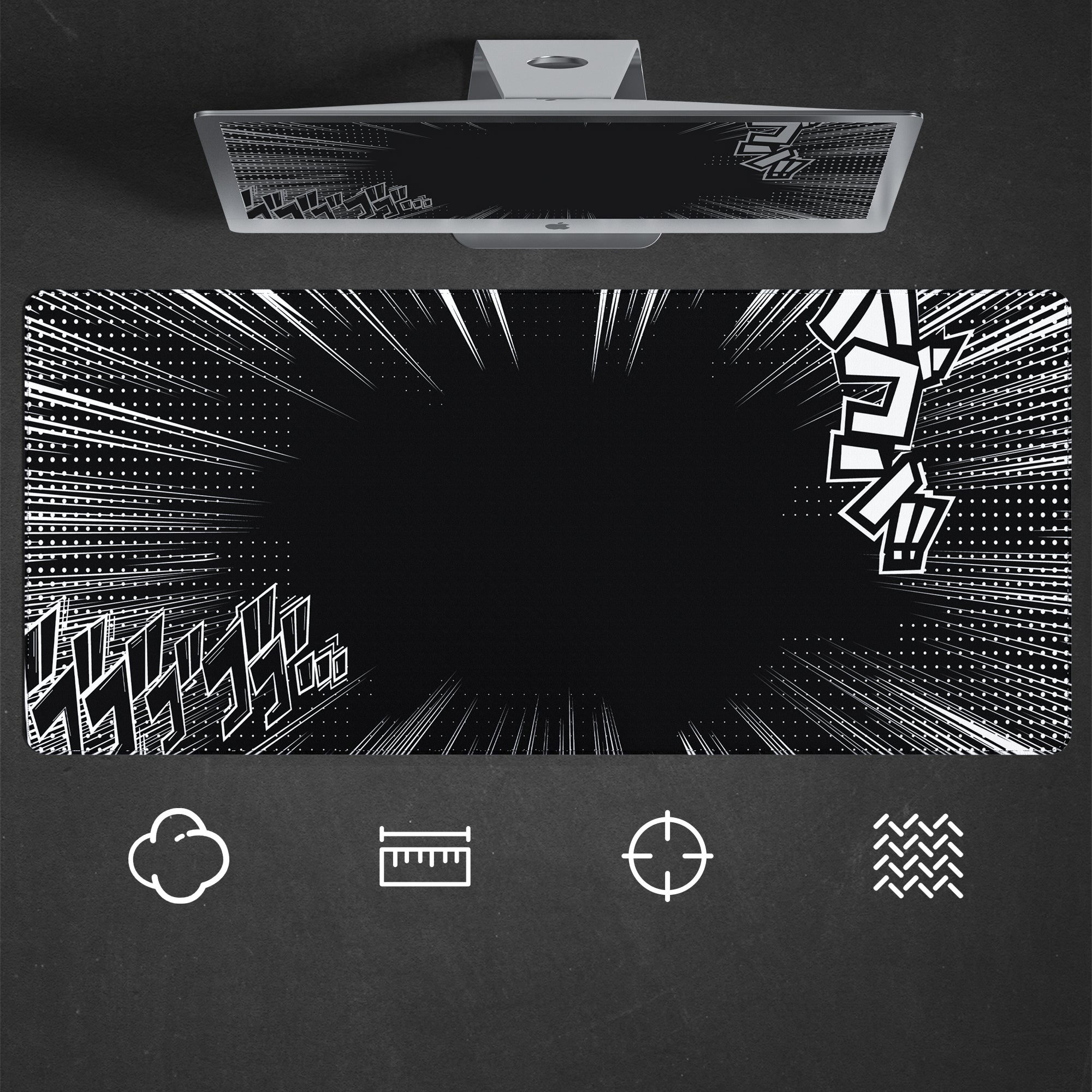 Womier 衝撃 Themed Large Desk Mat