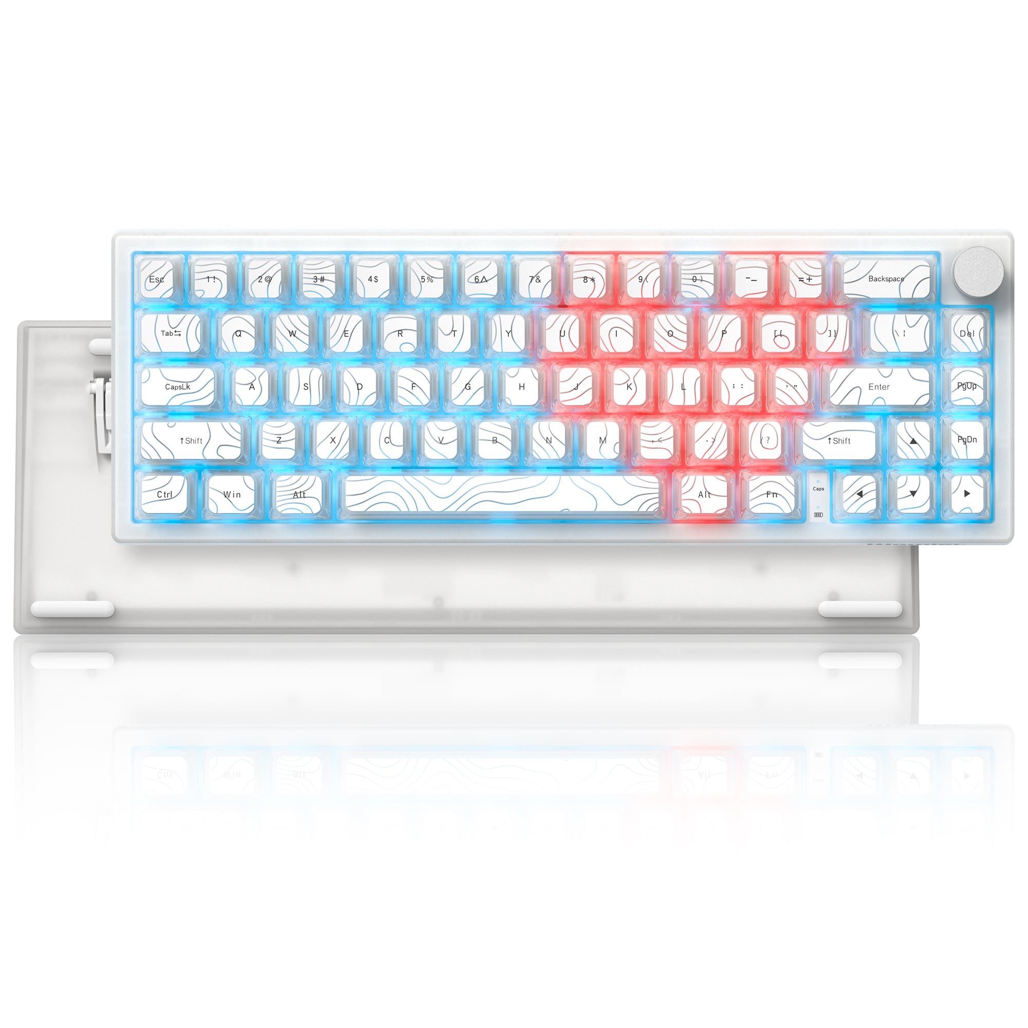 Womier Q61 V2 VIA Support 66-Key Gasket Mechanical Keyboard with Knob