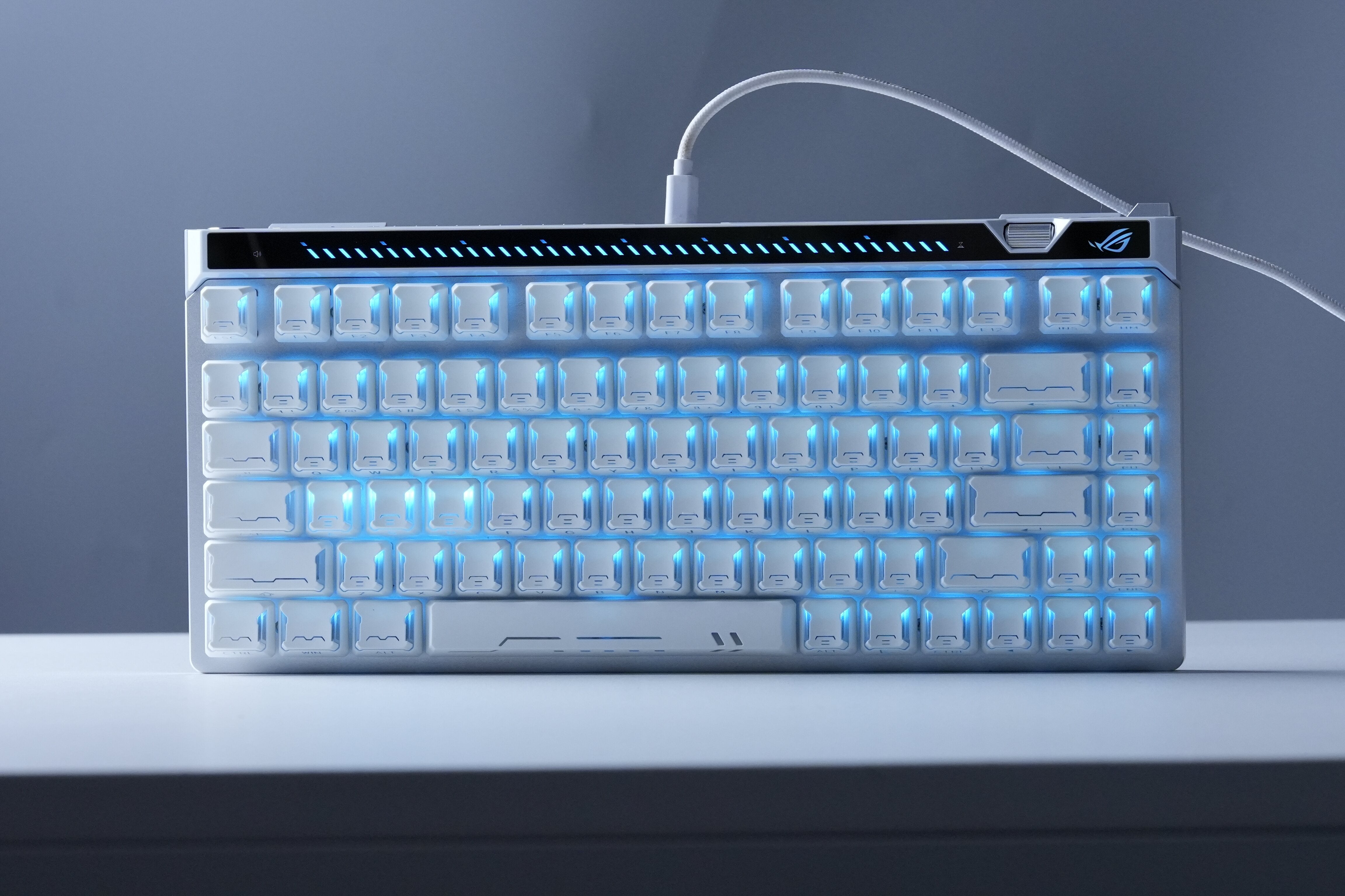 Womier Star Prism White-Blue Cherry Profile Shine-Through Keycap Set (136-Key)