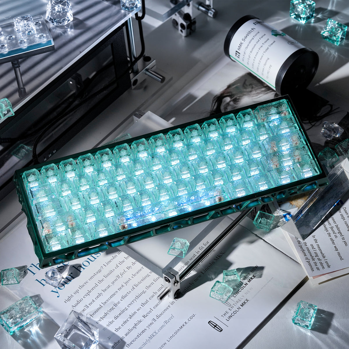 Womier Ripple Clear PC Side-Printed Keycaps  126 Keys
