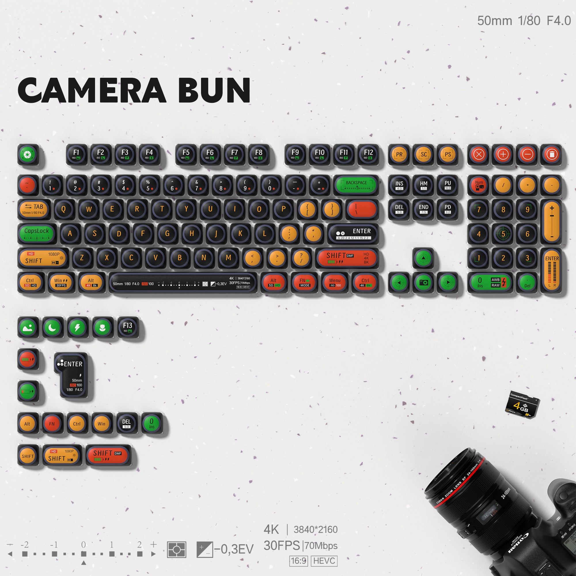 Womier Pudding Bun MOG Profile Dye-Sublimation PBT Keycap Set