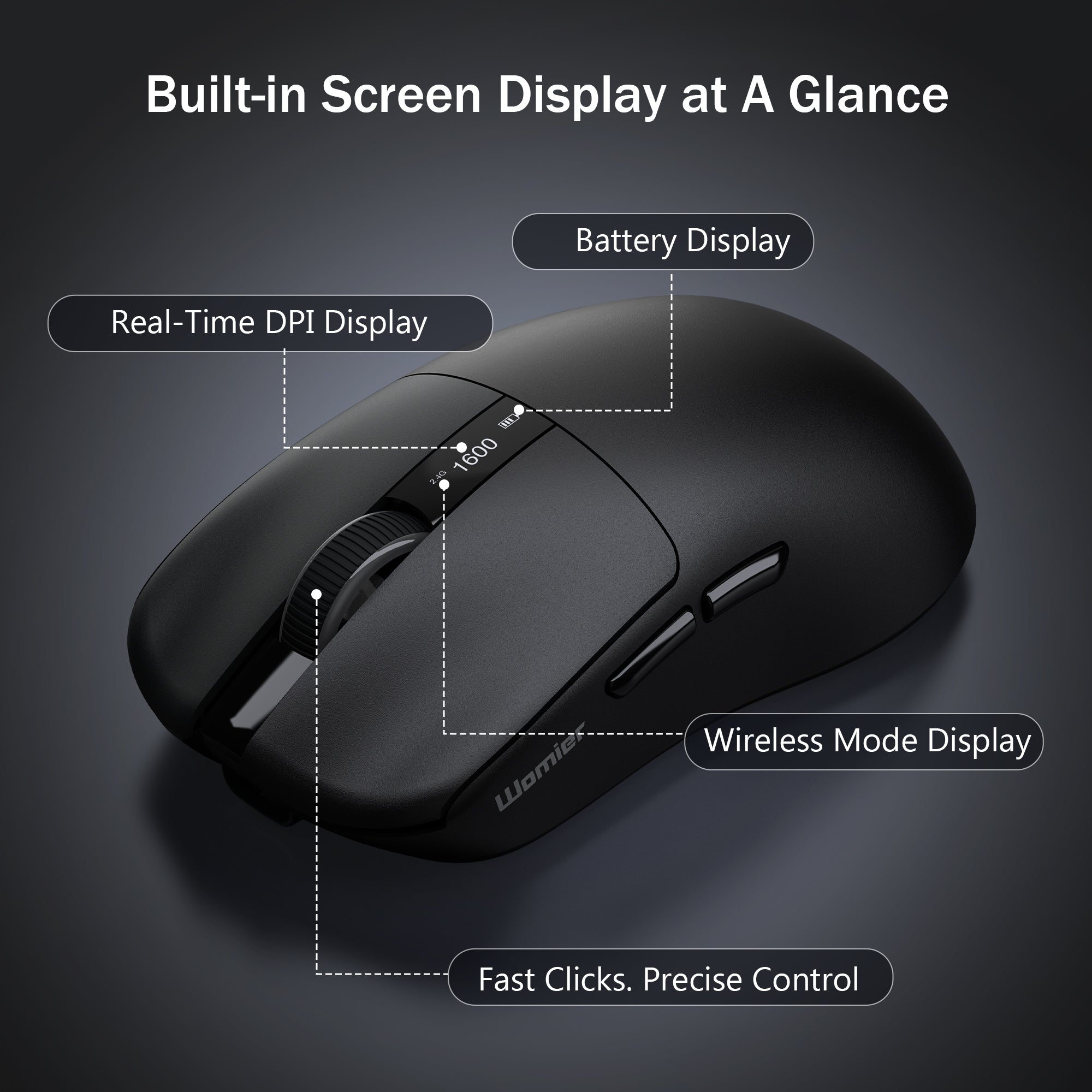 Womier G58 Wireless Tri Mode Gaming Mouse