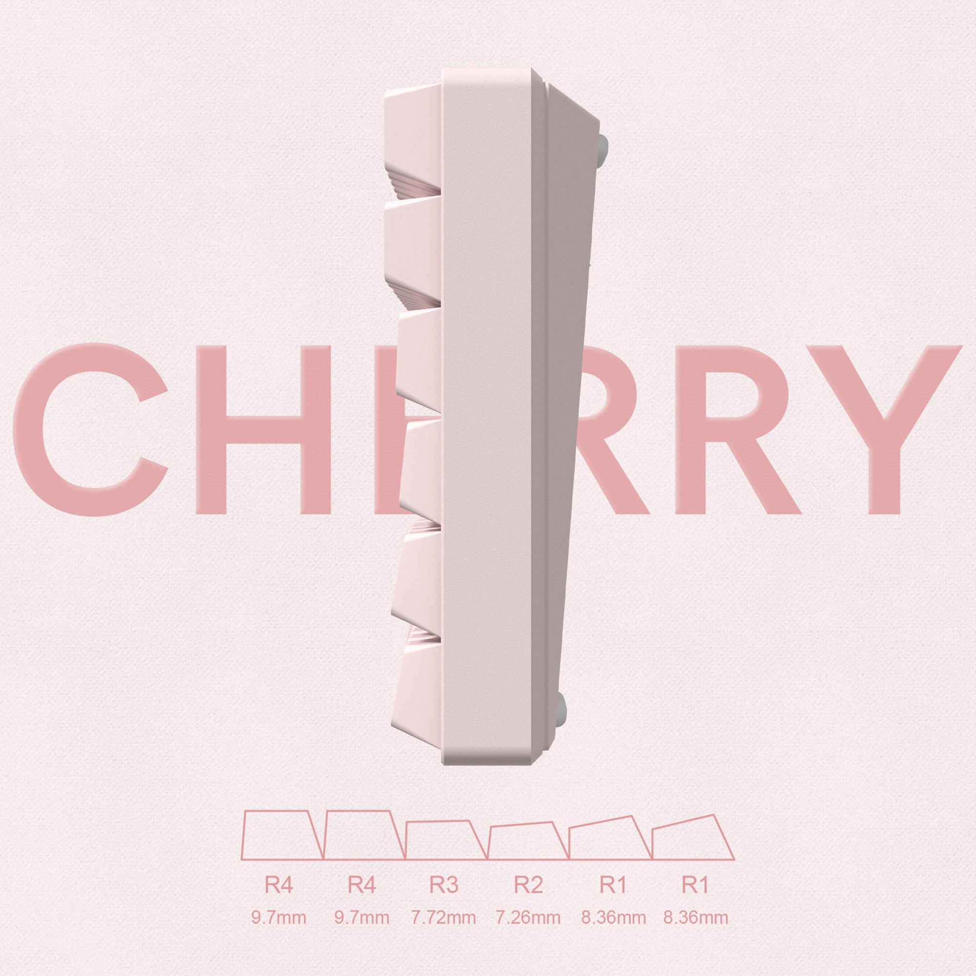 Womier Cherry Profile Single-Color Shine-Through PBT 124-Key Keycaps