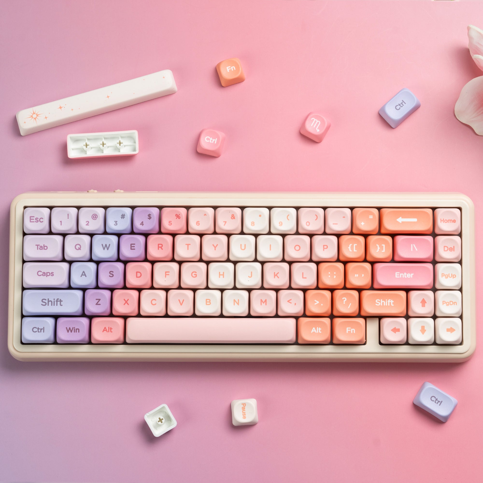 Womier Neon Spectrum MOA Profile Dye-Sublimation PBT Keycap Set