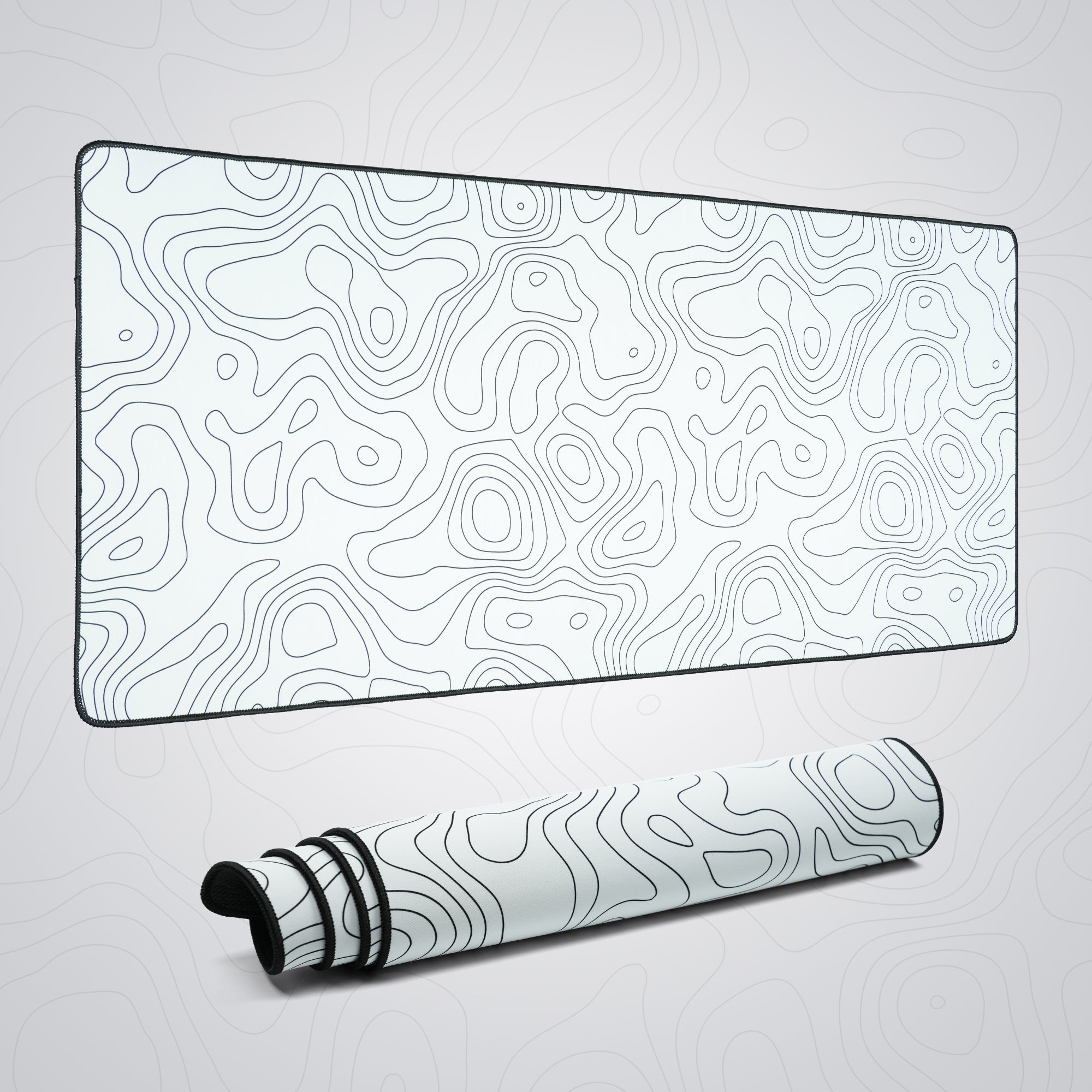 Womier Topographic Themed Large Desk Mat