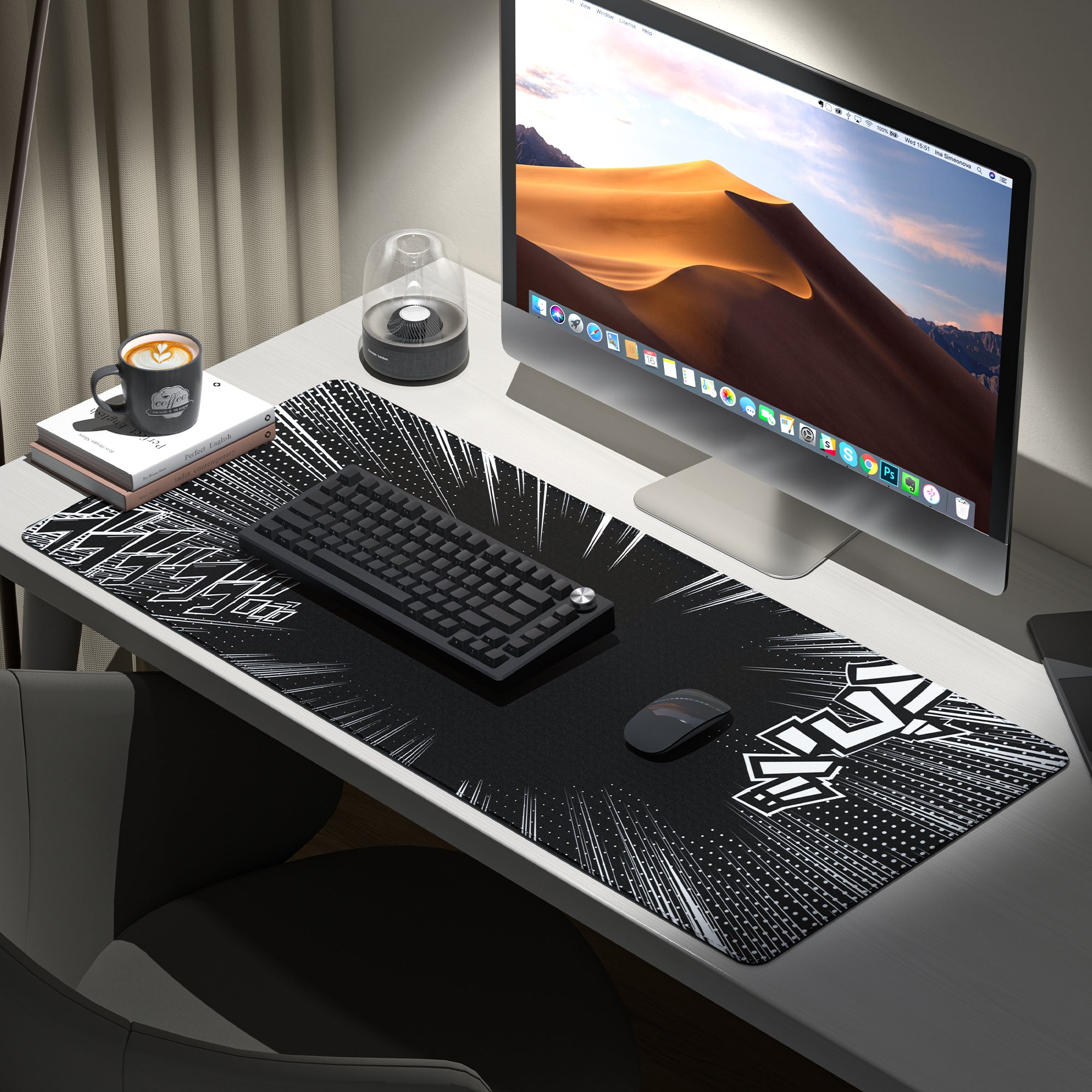 Womier 衝撃 Themed Large Desk Mat