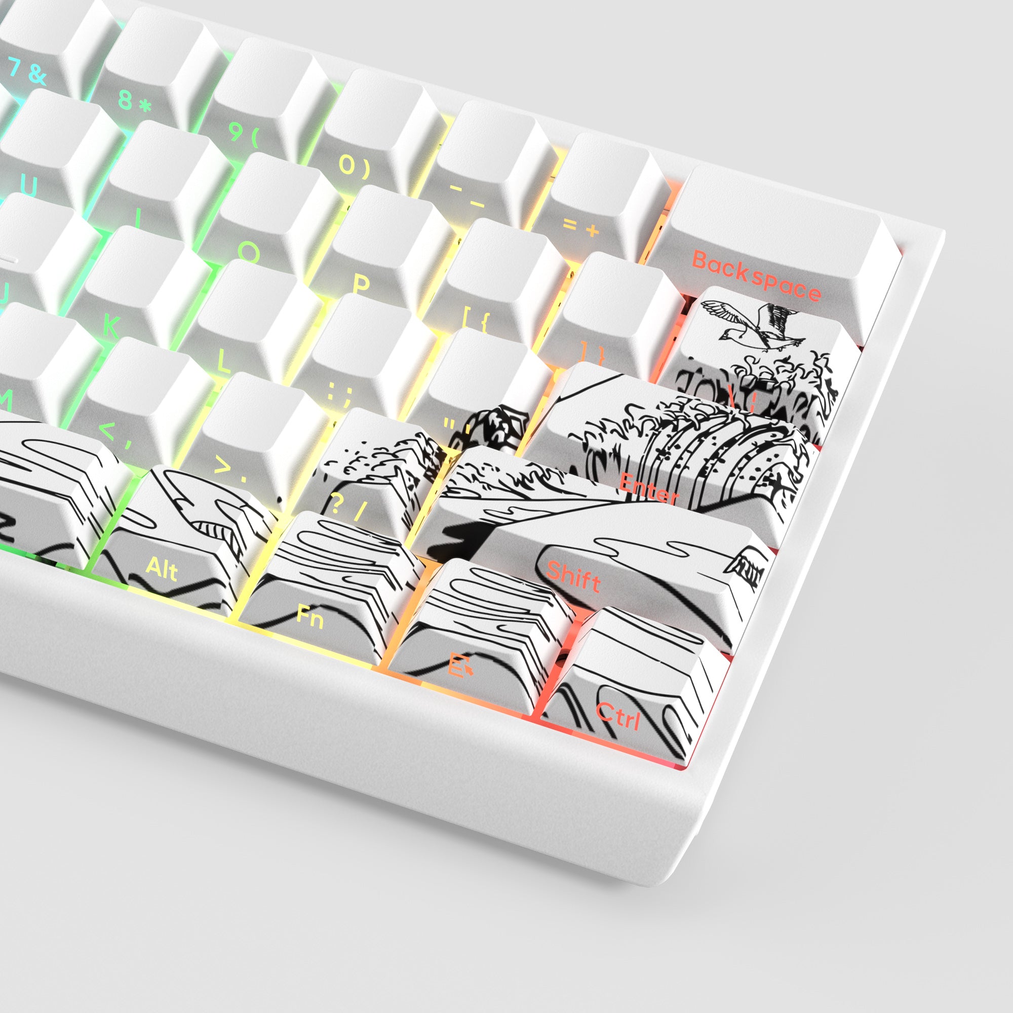 Tsungup Custom Keycaps 60 75 Percent,Pastel Side | Ubuy