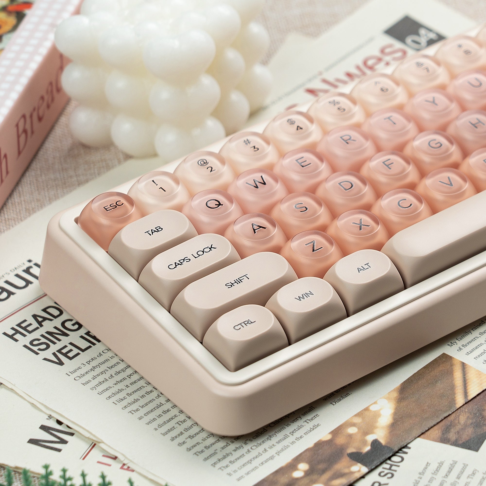 Womier Foundation/Lipstick 132-Key MOA Profile Translucent PBT+PC Keycap Set