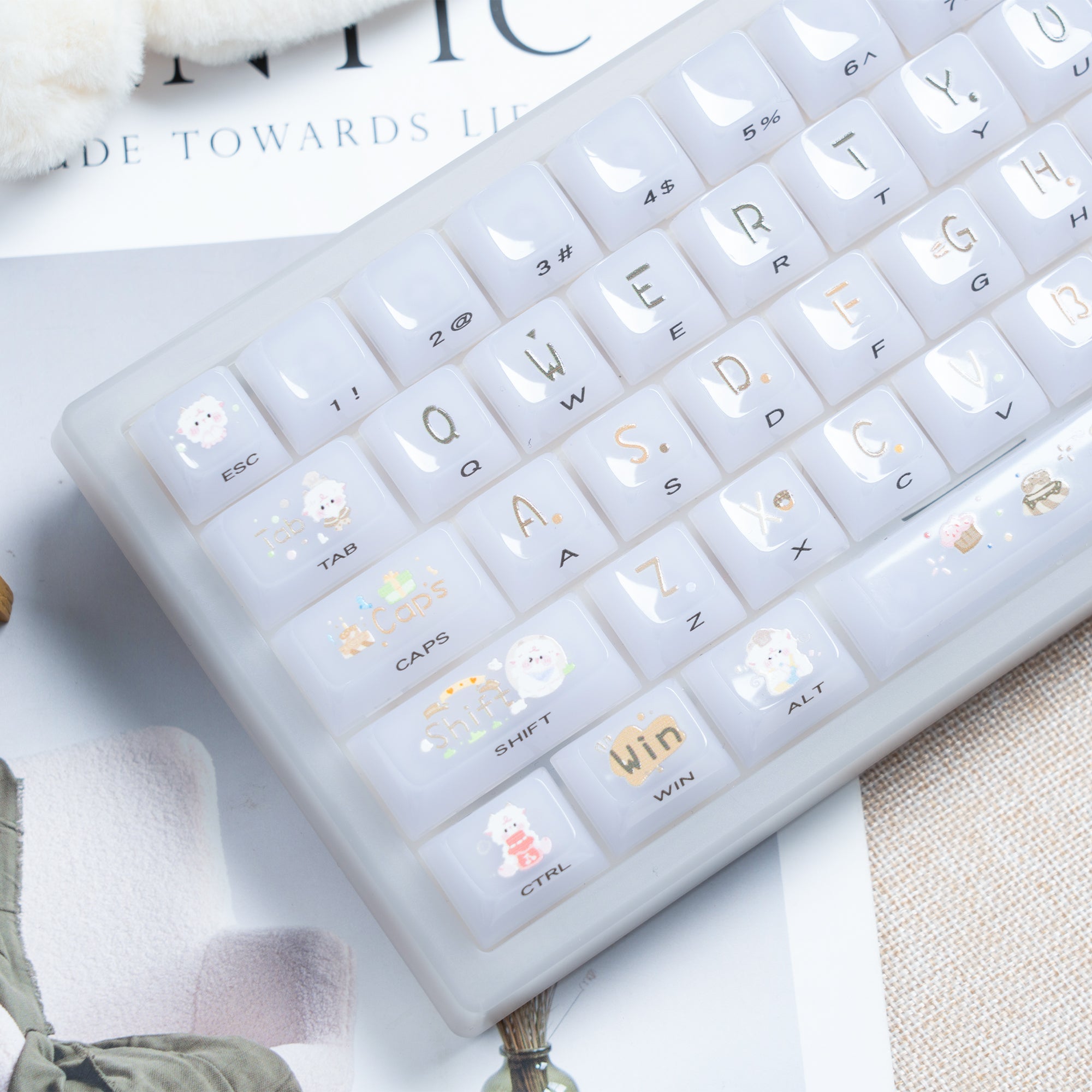 Womier Frosty Jello 115-Key MDA Profile Translucent PC Keycap Set