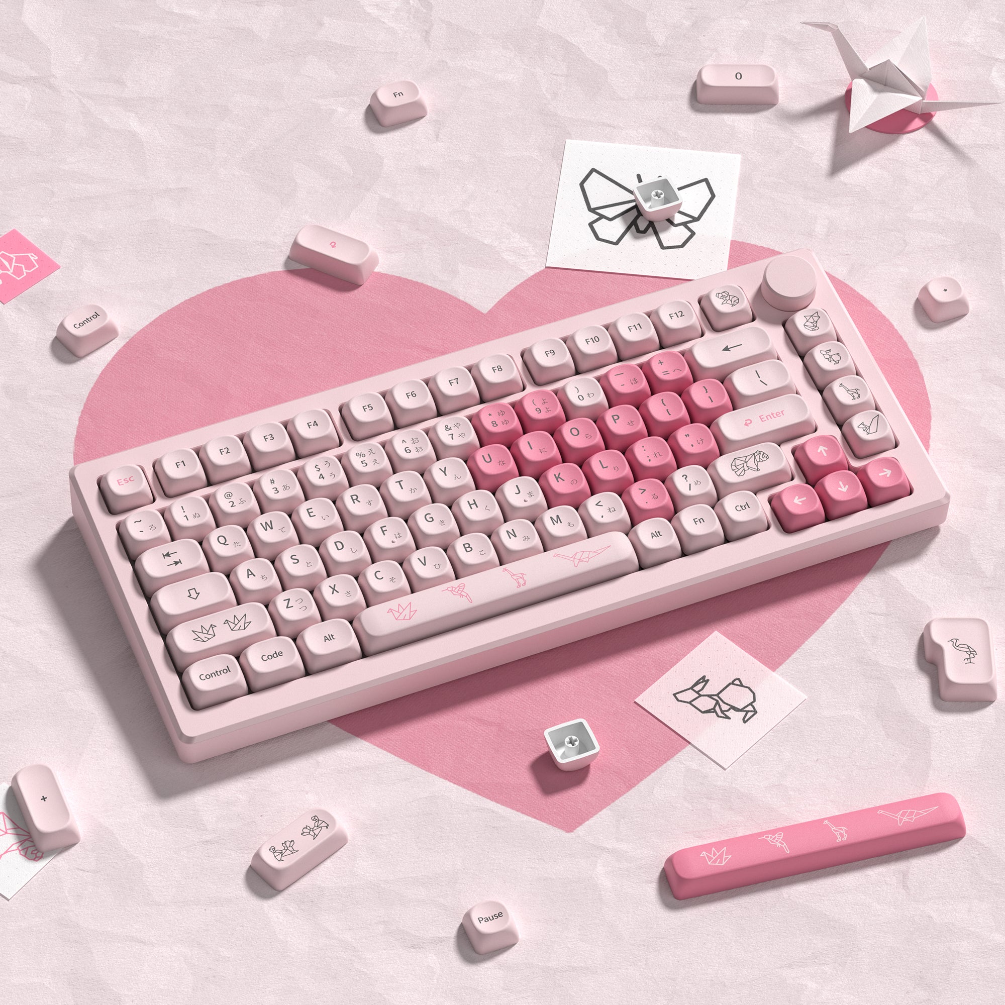 Womier 摺紙(Origami) MOA Profile Dye-Sublimation PBT Keycap Set