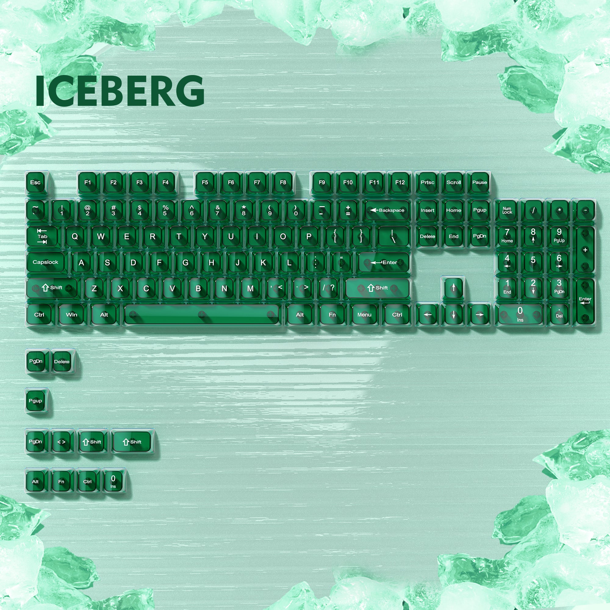 Womier Iceberg 115-Key MDA Profile Transparent PC Keycap Set