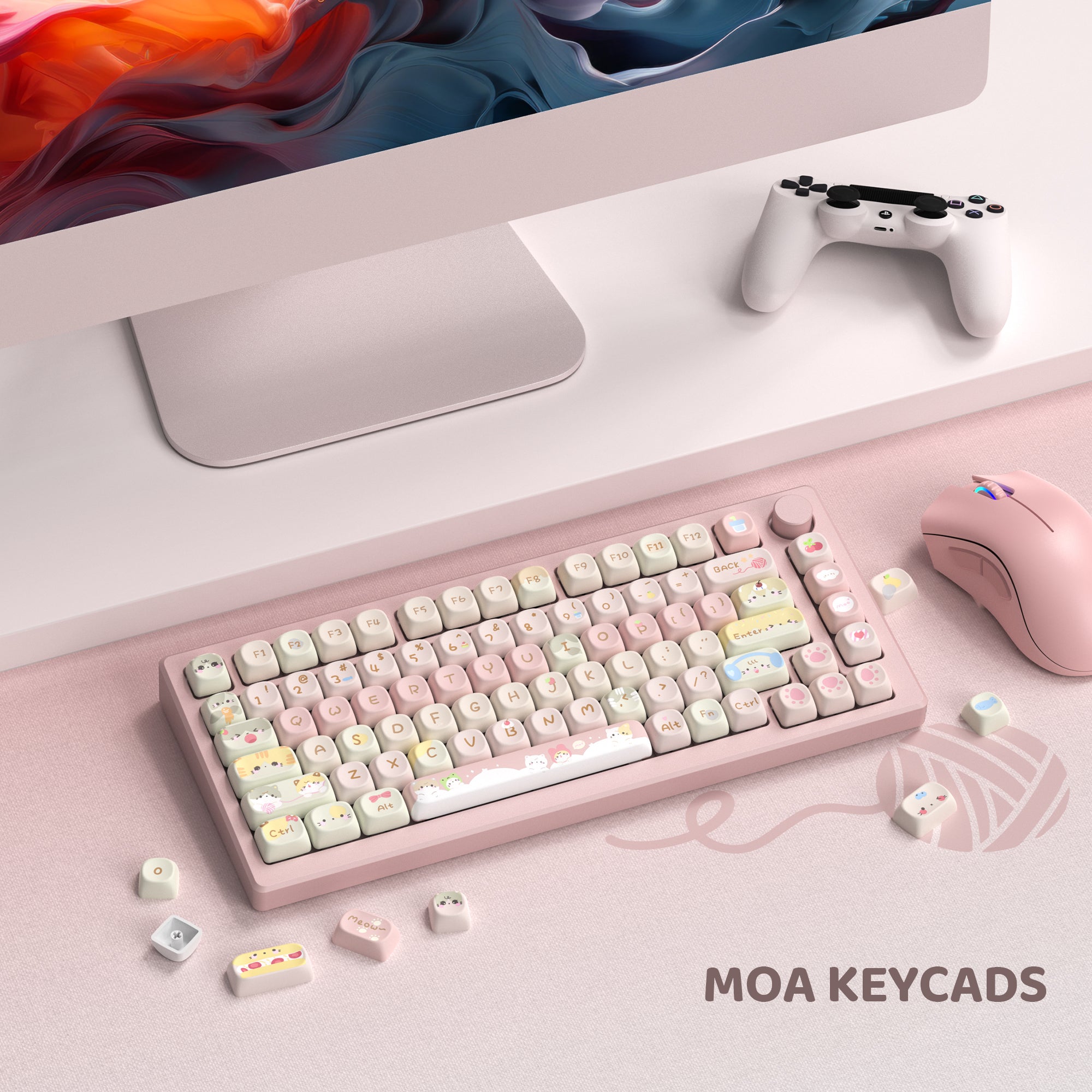 Womier Meow MOA Profile Dye-Sublimation PBT Keycap Set