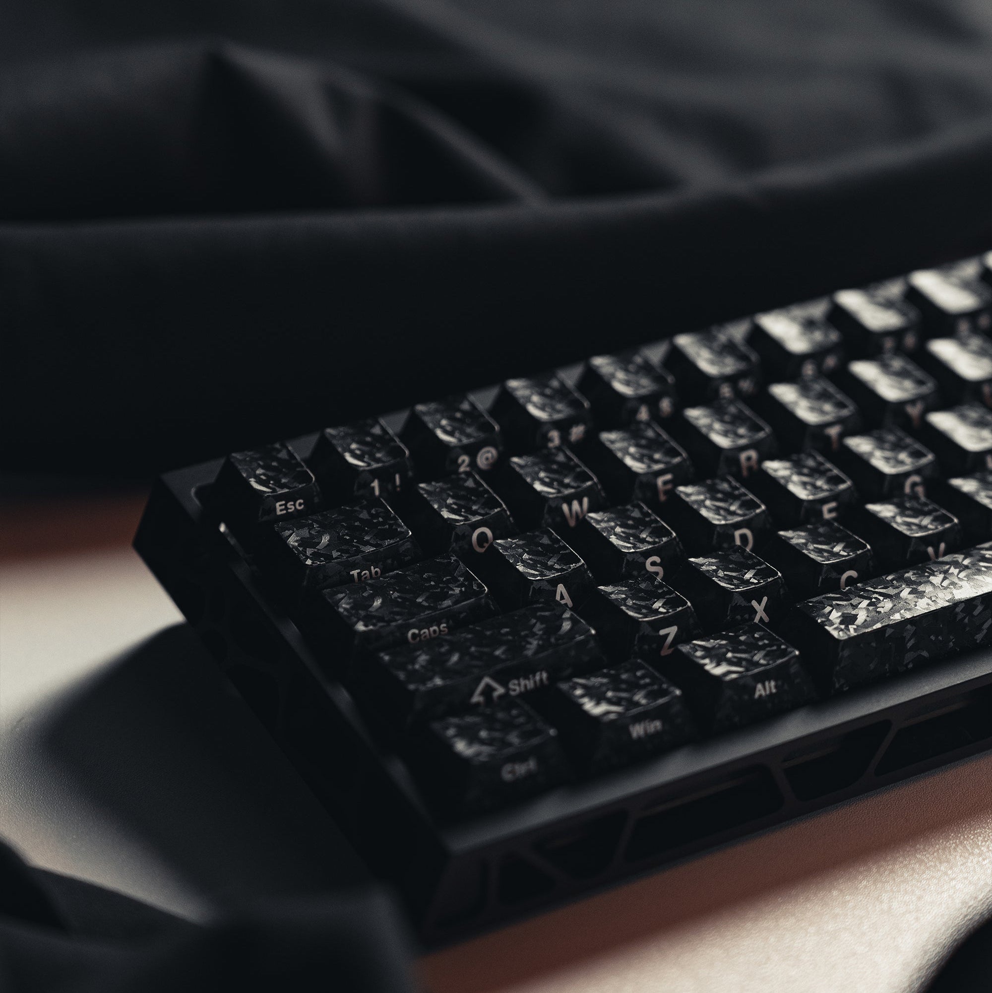 Womier Forged Carbon 109-Key Cherry Profile PBT Keycap Set