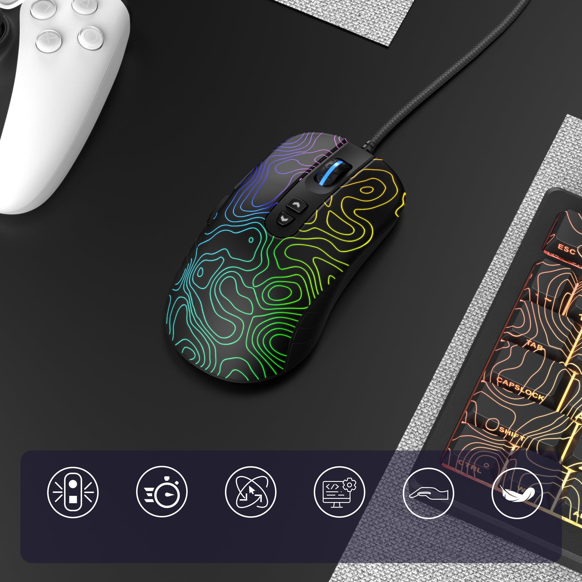 Womier G706 Black Wired Gaming Mouse