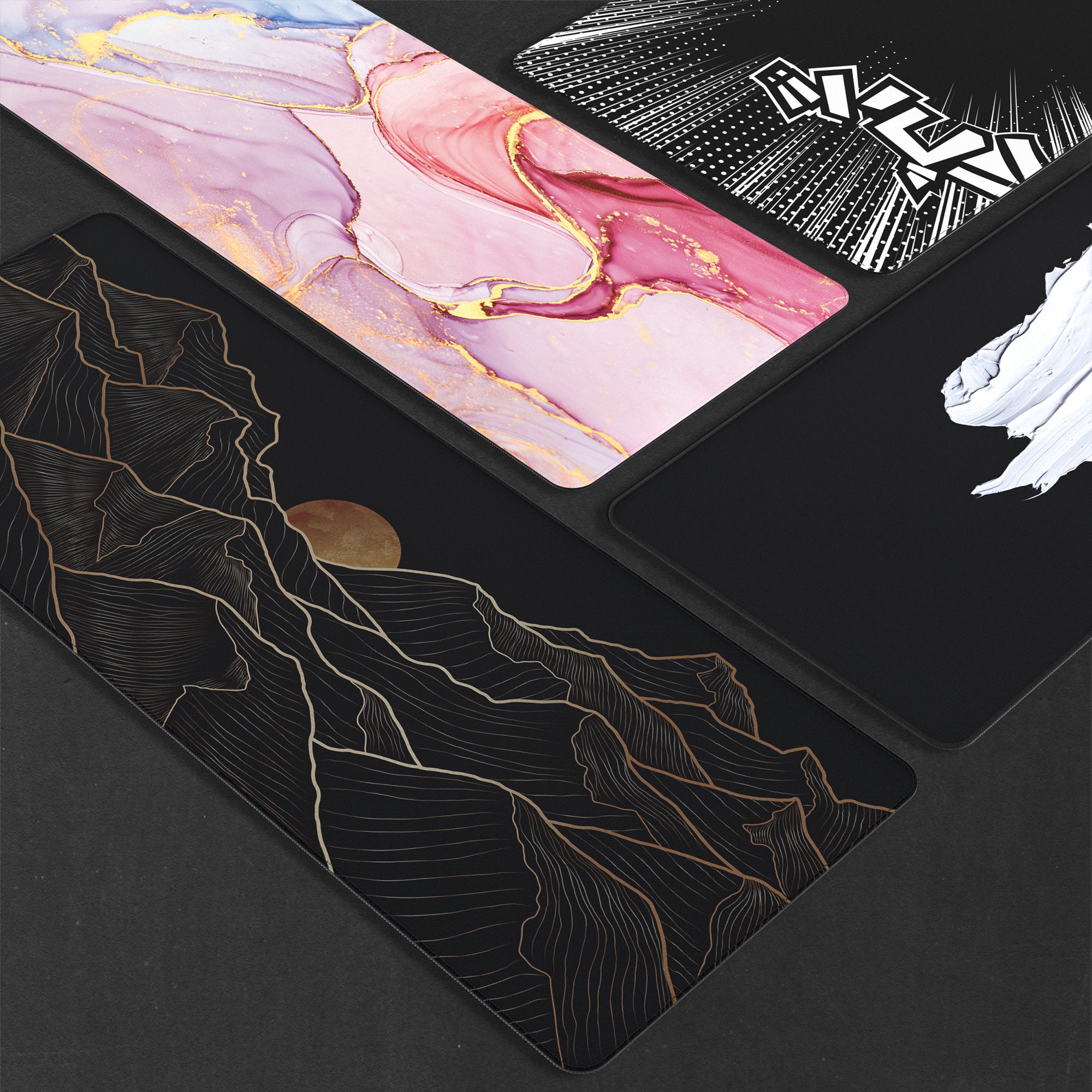 Womier Golden Sun Themed Large Desk Mat