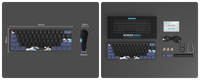 Womier WK61 V2 60% Hot-Swappable RGB Mechanical Wired Gaming Keyboard (5 Colors)