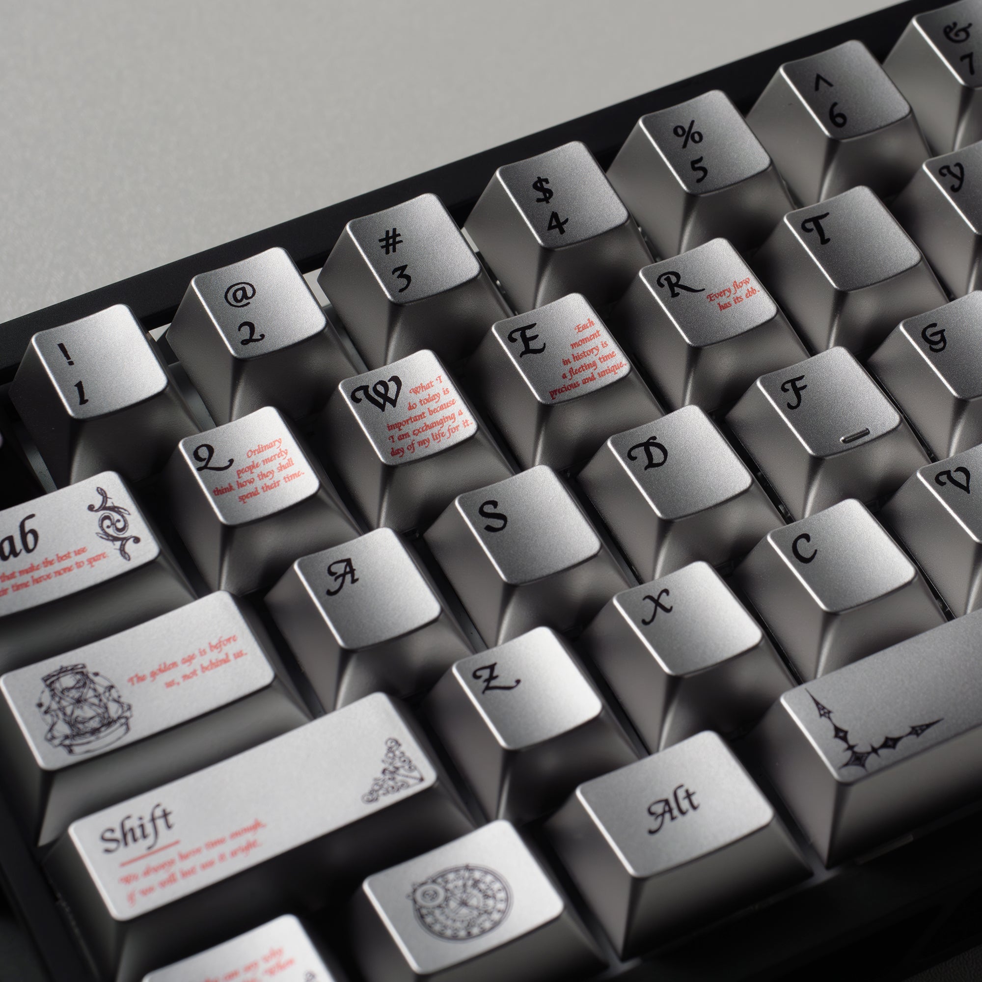 Womier Timeless 112-Key Cherry Profile Metallic Coating Keycap Set