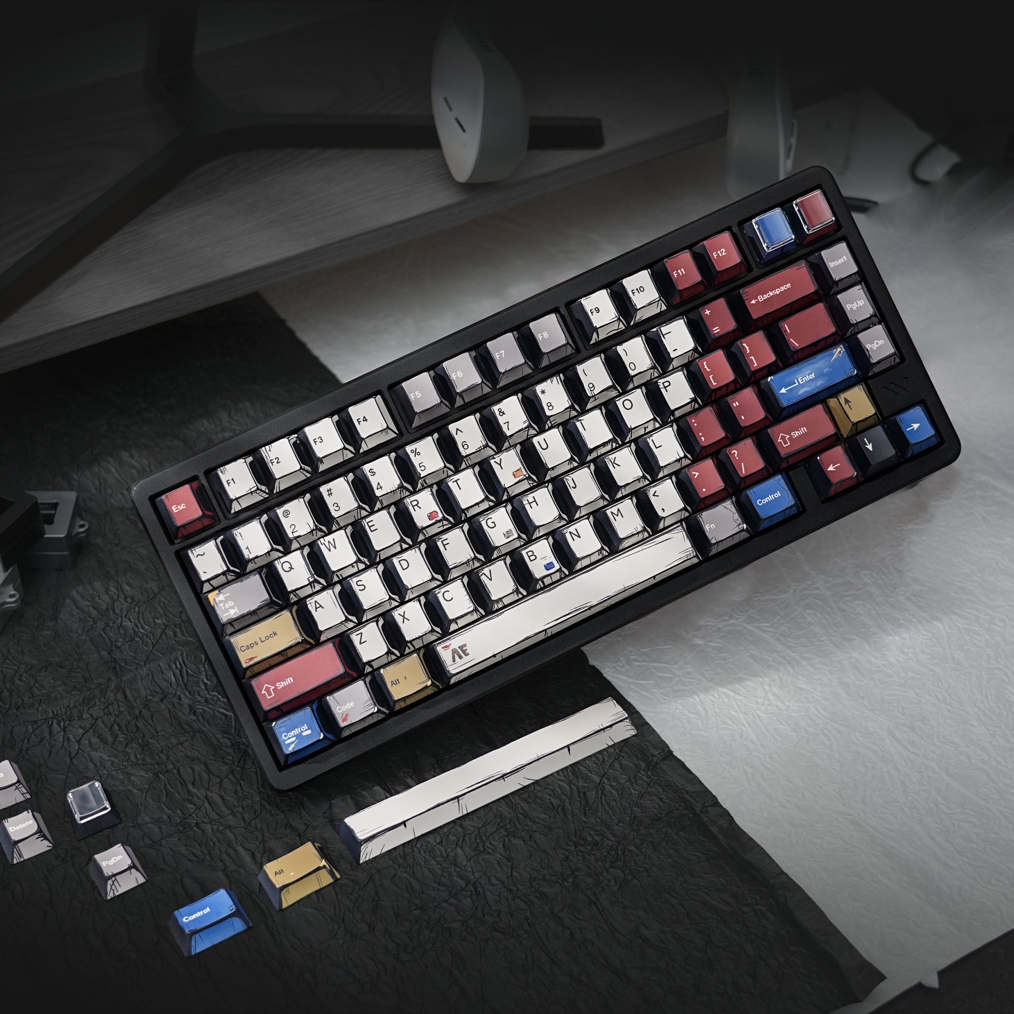 Womier Comics Cherry Profile Dye Sublimation PBT Keycap Set (141-Key)