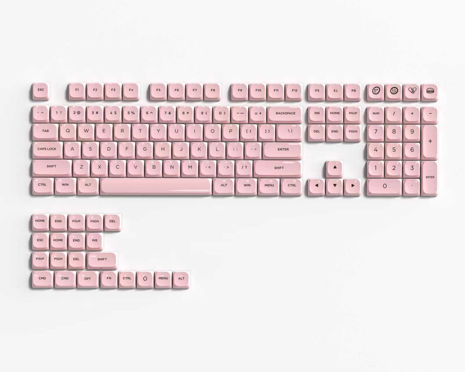 Skyline R2 Blossom Pink Low Profile PBT Keycap Set