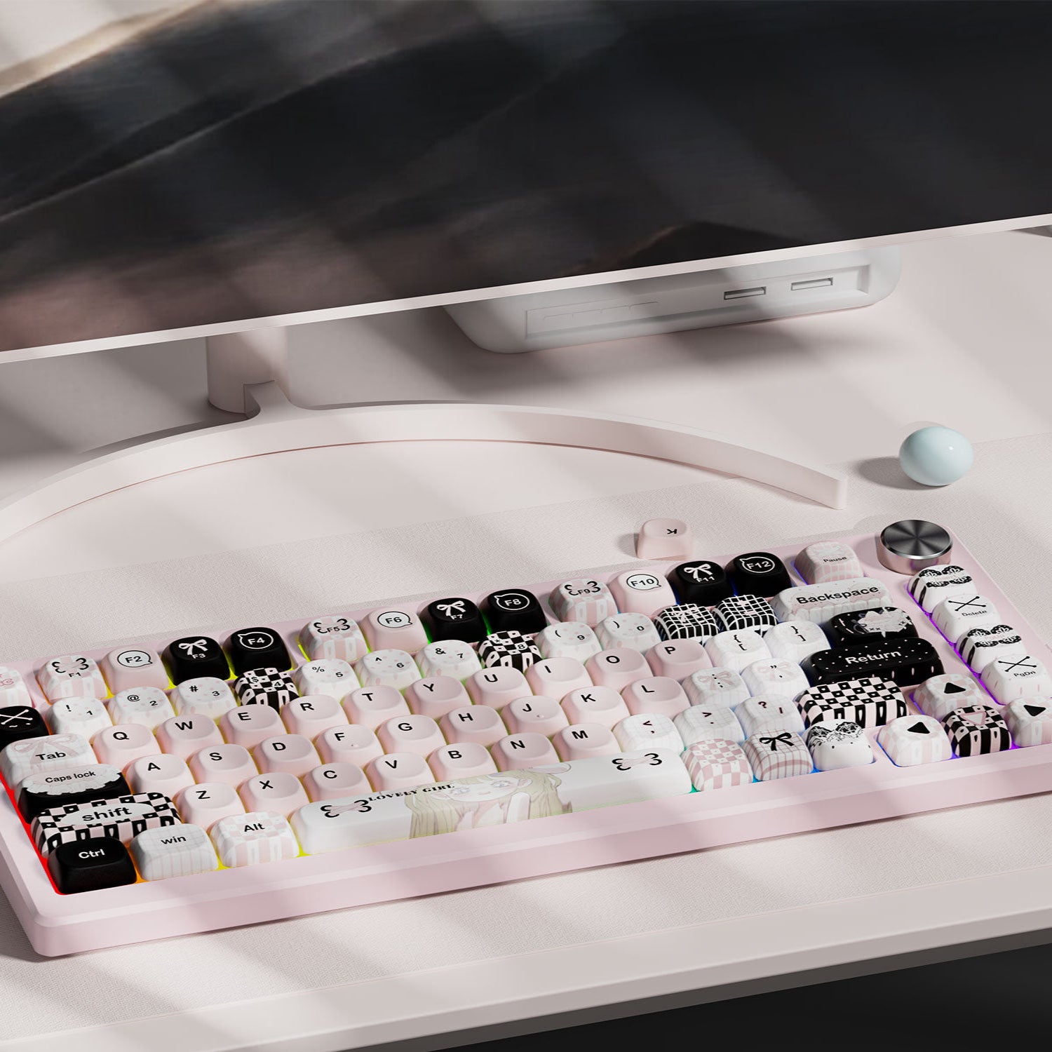 Womier Plaid Girl MOA Profile Dye-Sublimation PBT Keycap Set